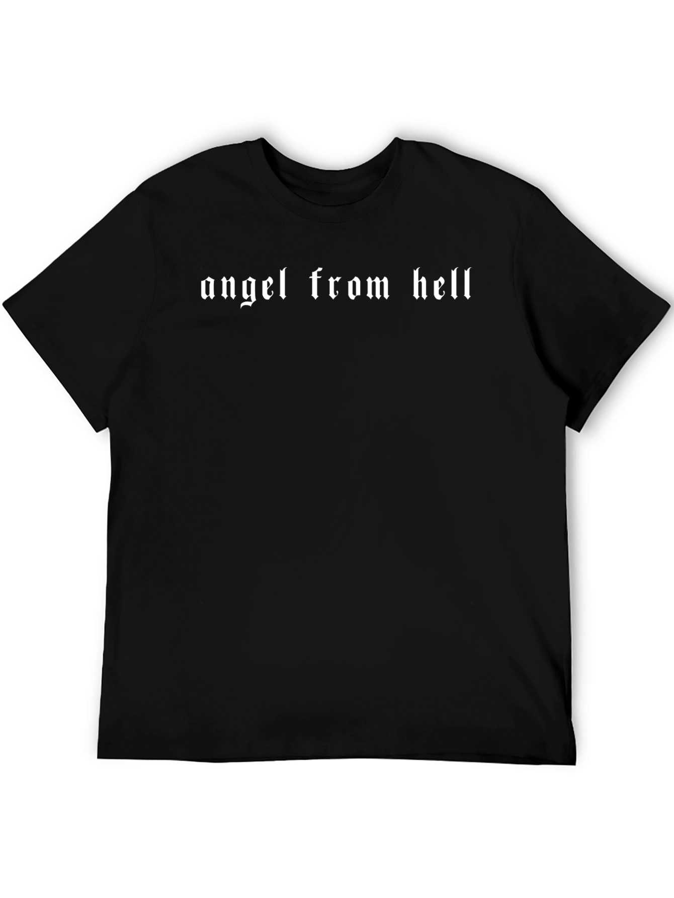 Angel From Hell Graphic Tee - Black Crew Neck