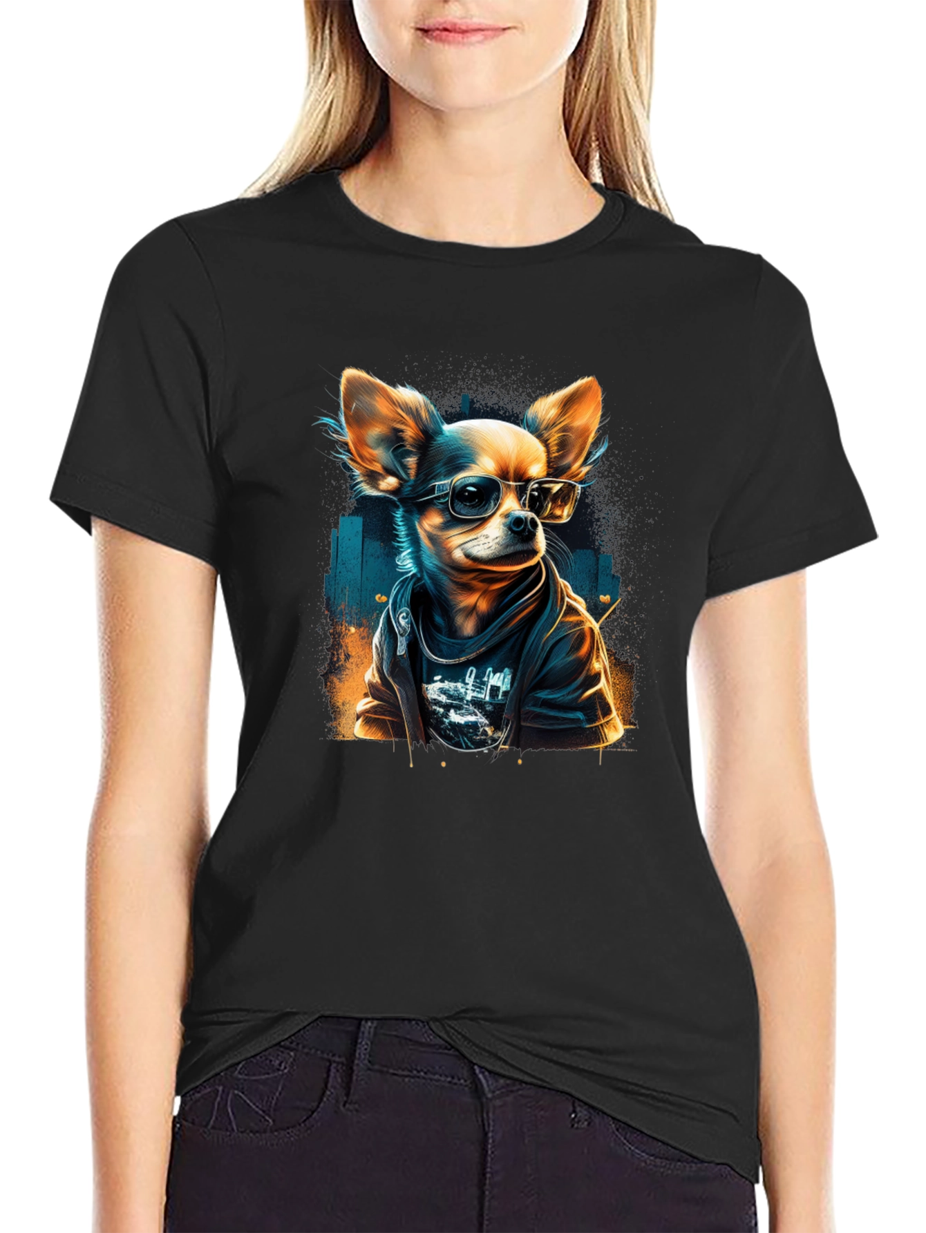 Cool Chihuahua Graphic T-Shirt