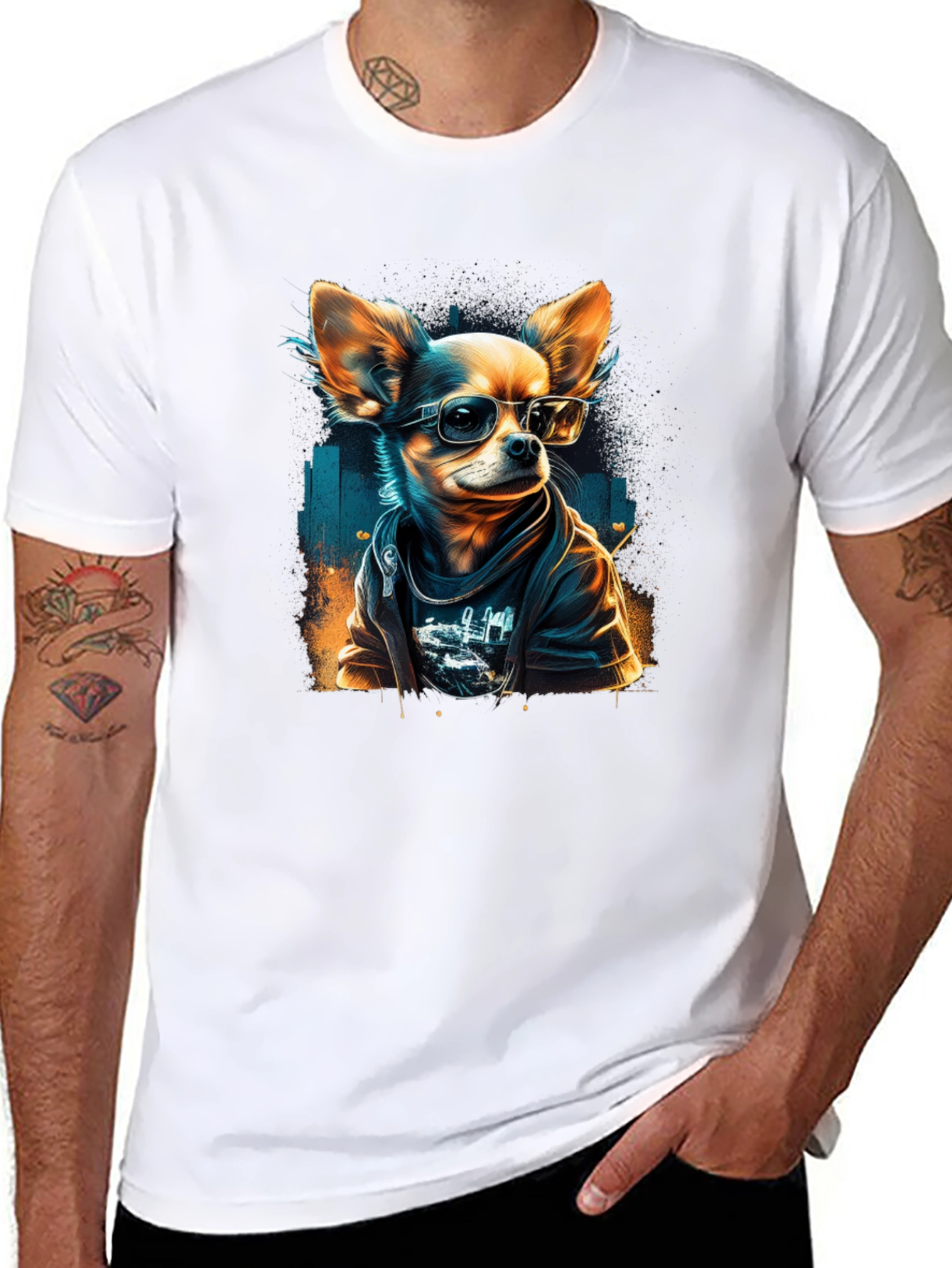 Cool Chihuahua Graphic T-Shirt