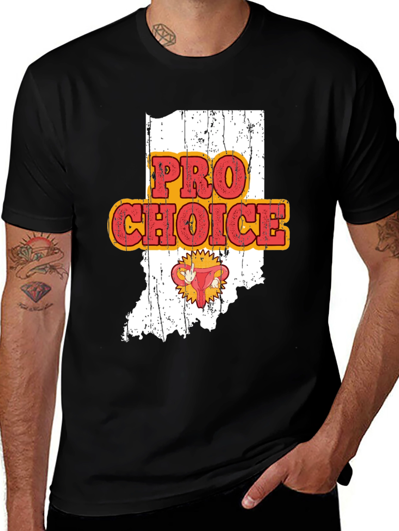 Pro Choice Indiana Womens Rights Graphic Tee