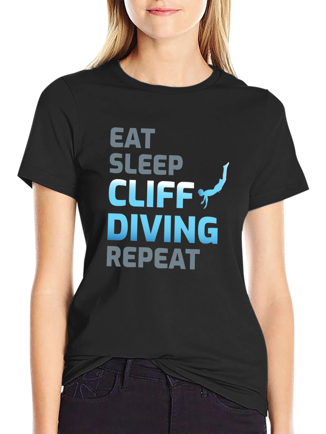 Eat Sleep Cliff Diving Repeat T-Shirt
