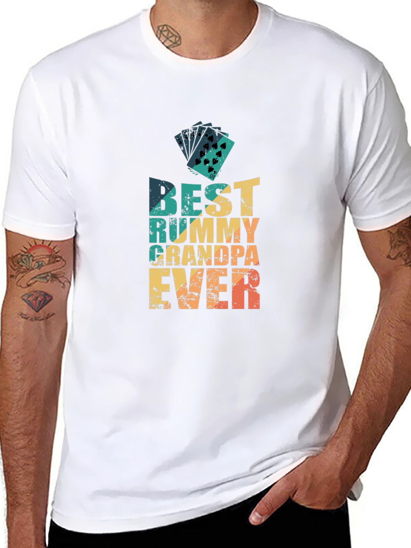 Best Rummy Grandpa Ever Graphic Tee