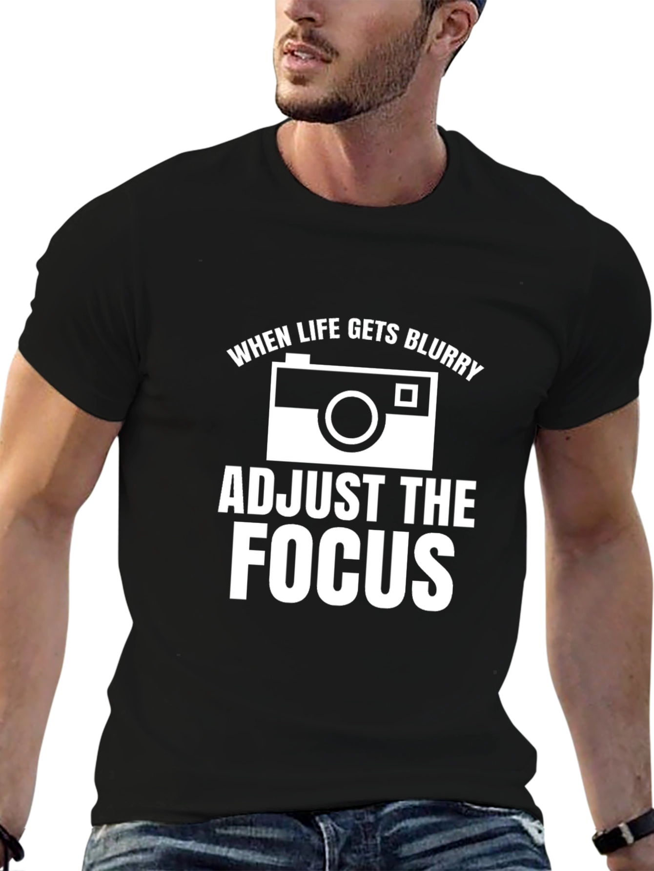 Adjust the Focus Graphic Tee - Black