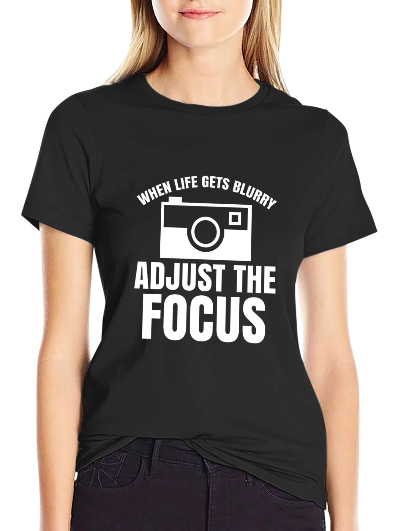 Adjust the Focus Graphic Tee - Black