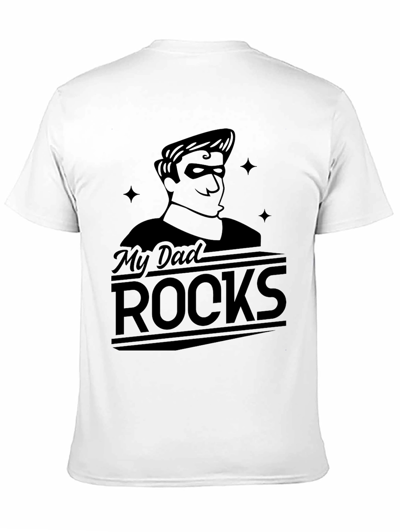 My Dad Rocks - Black Graphic T-Shirt