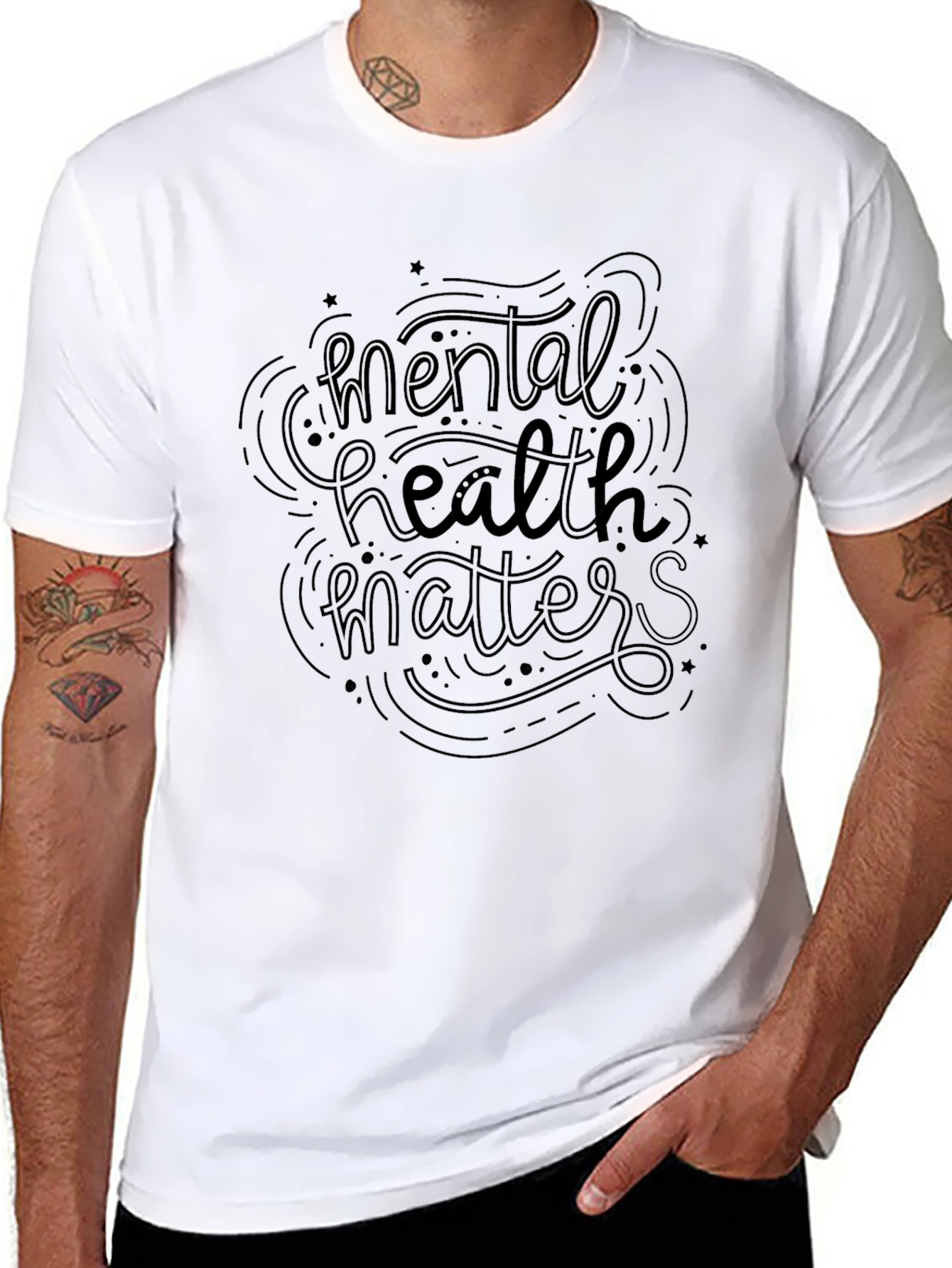 Mental Health Matters Graphic Tee - Black