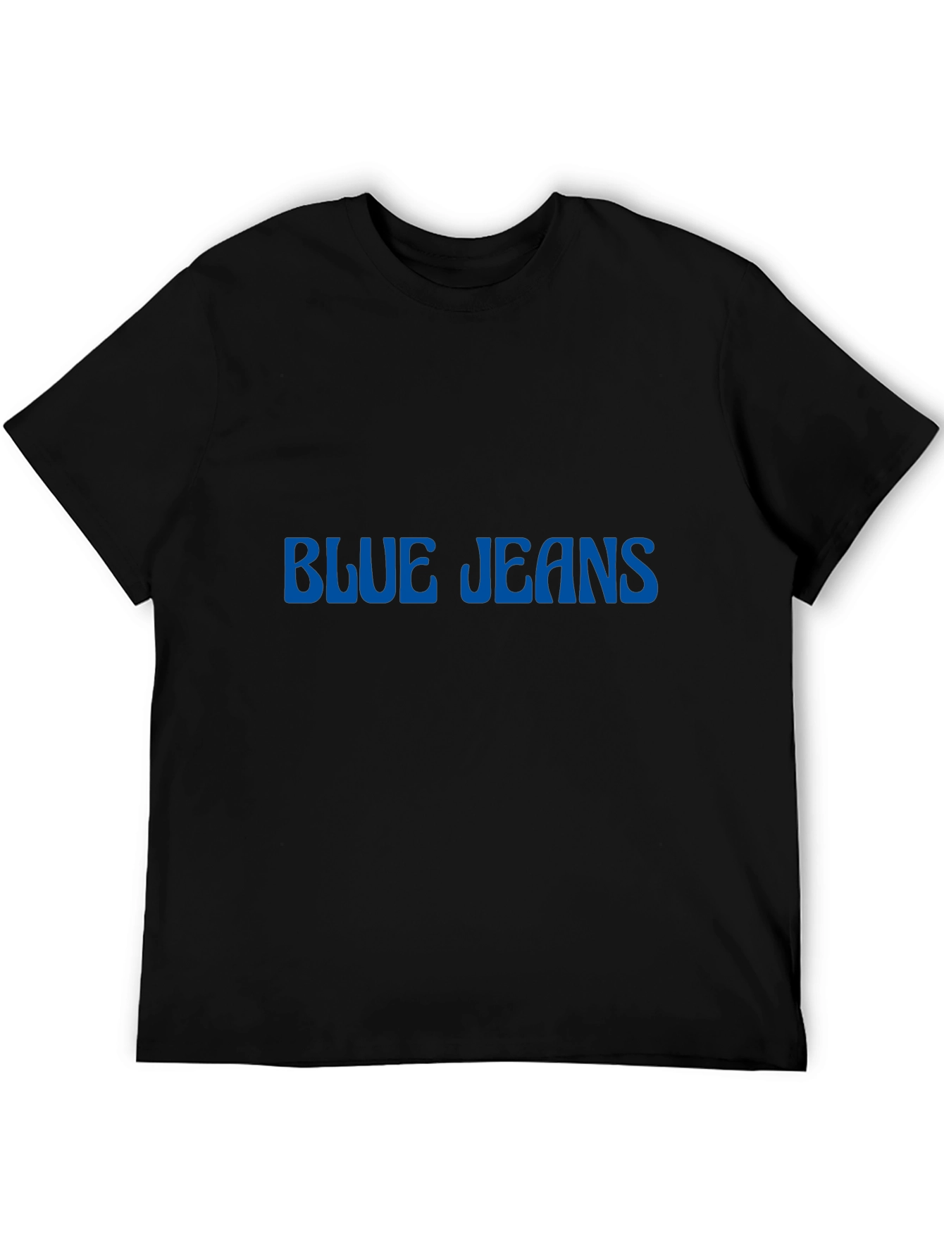 Blue Jeans Graphic Tee - Black Cotton Casual Shirt