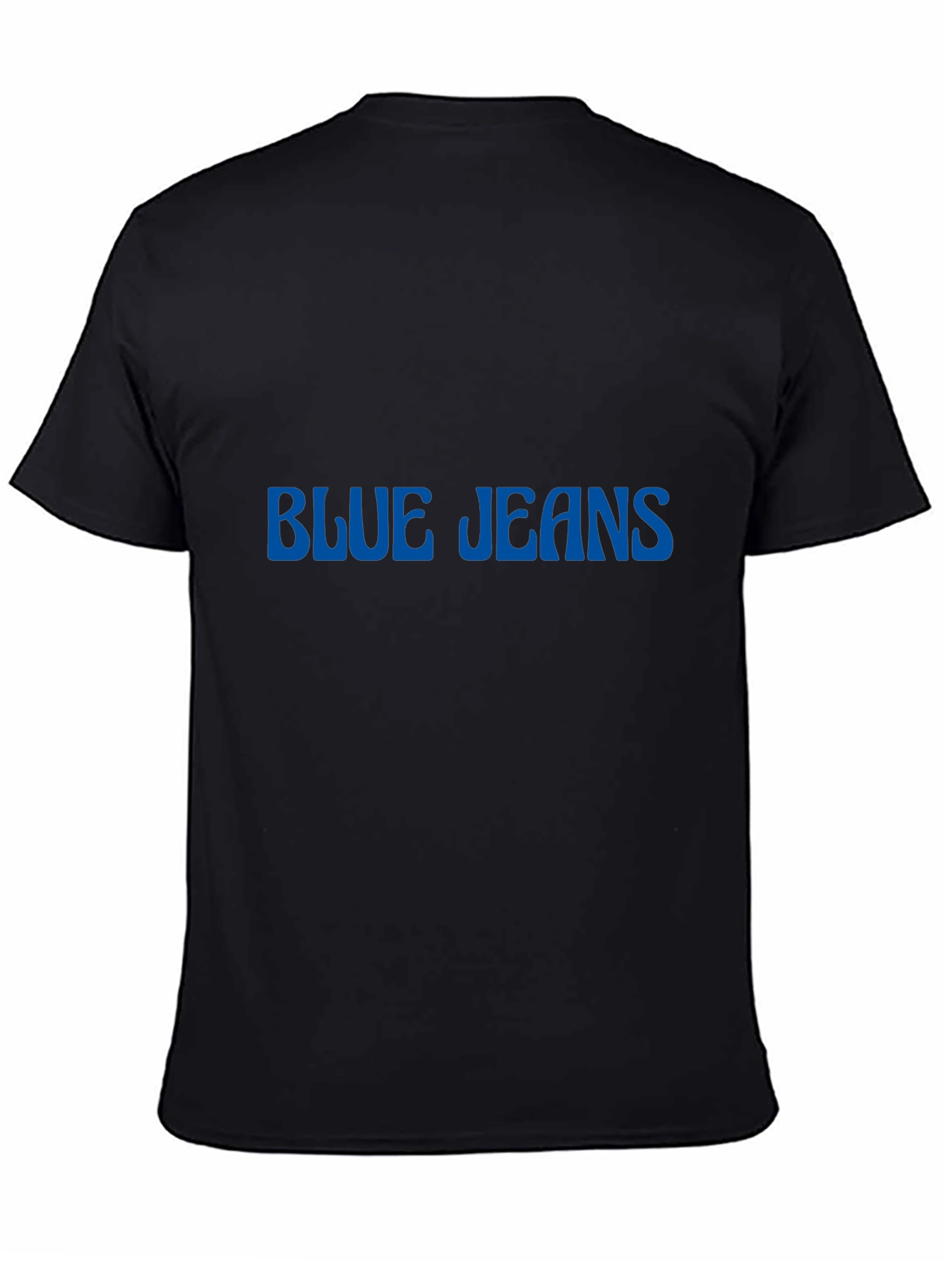 Blue Jeans Graphic Tee - Black Cotton Casual Shirt