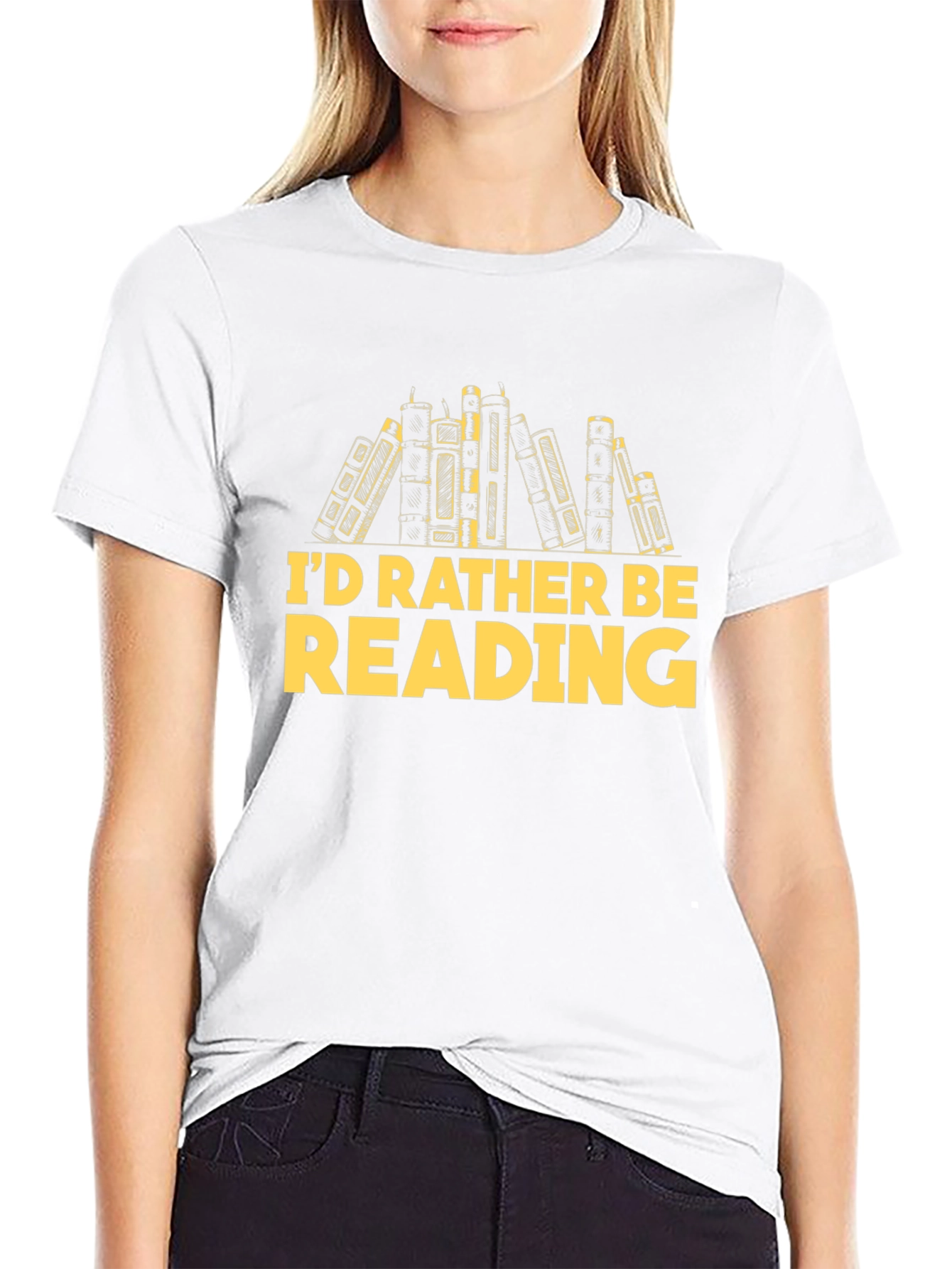 Id Rather Be Reading T-Shirt Bookworm Gift