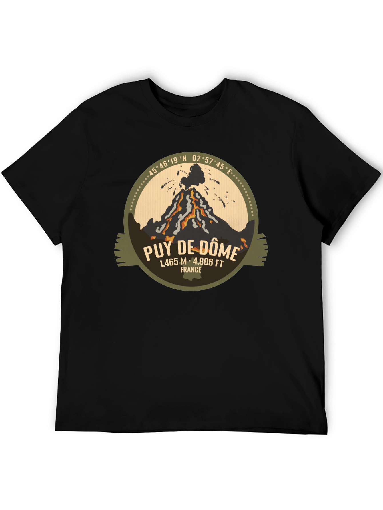 Puy de Dôme Graphic T-Shirt - Mountain Design