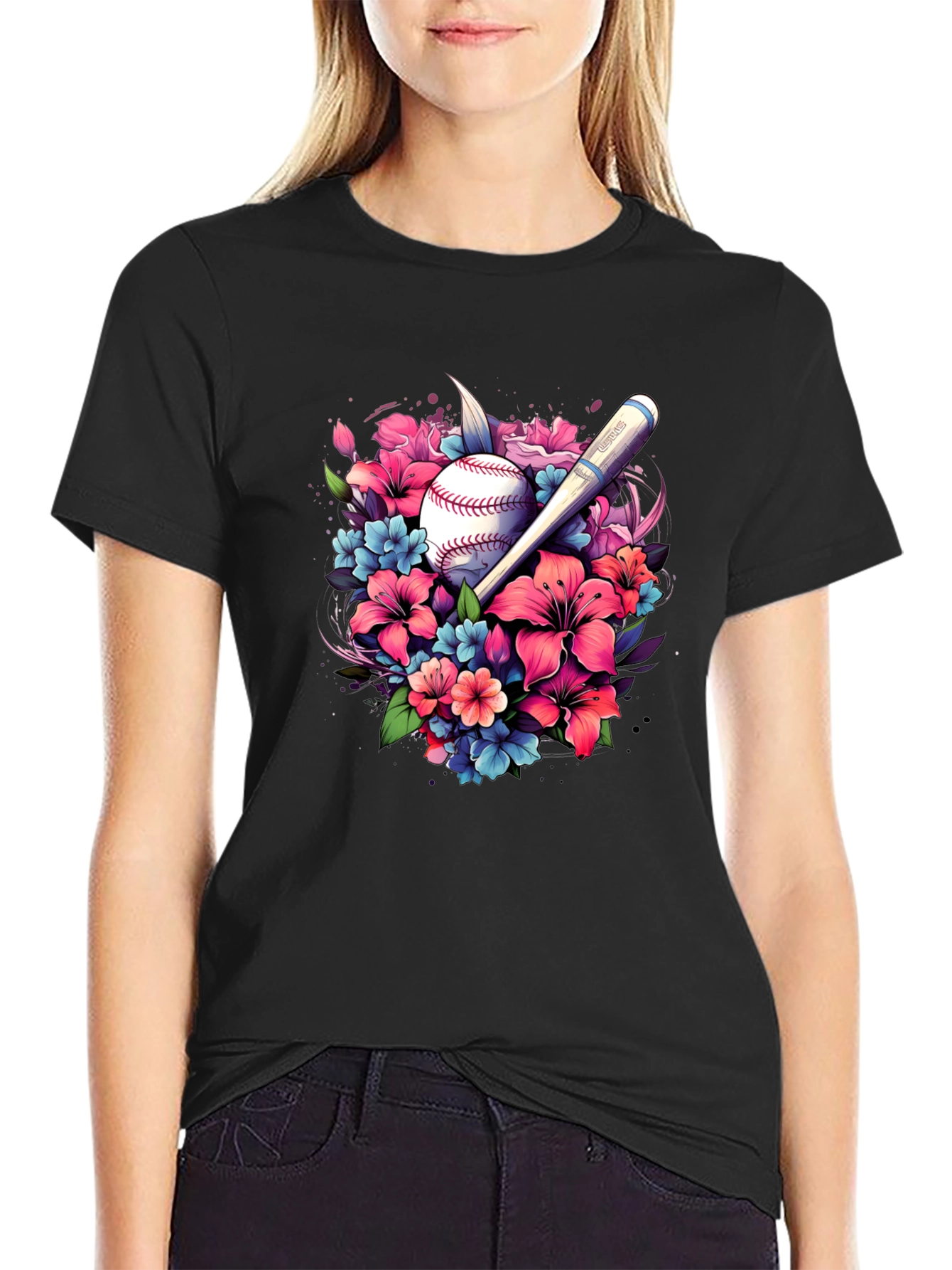 Baseball Floral Graphic Tee - Unique & Stylish!