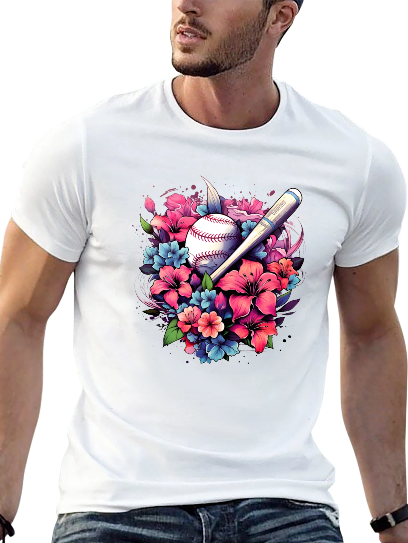 Baseball Floral Graphic Tee - Unique & Stylish!