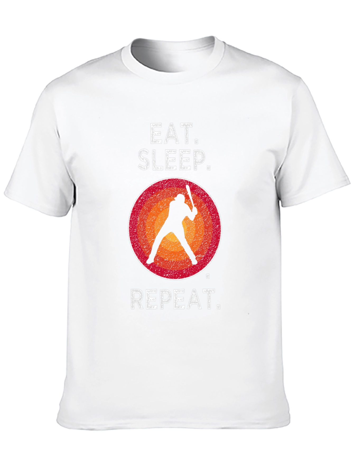 Eat Sleep Baseball Repeat Black Graphic Tee