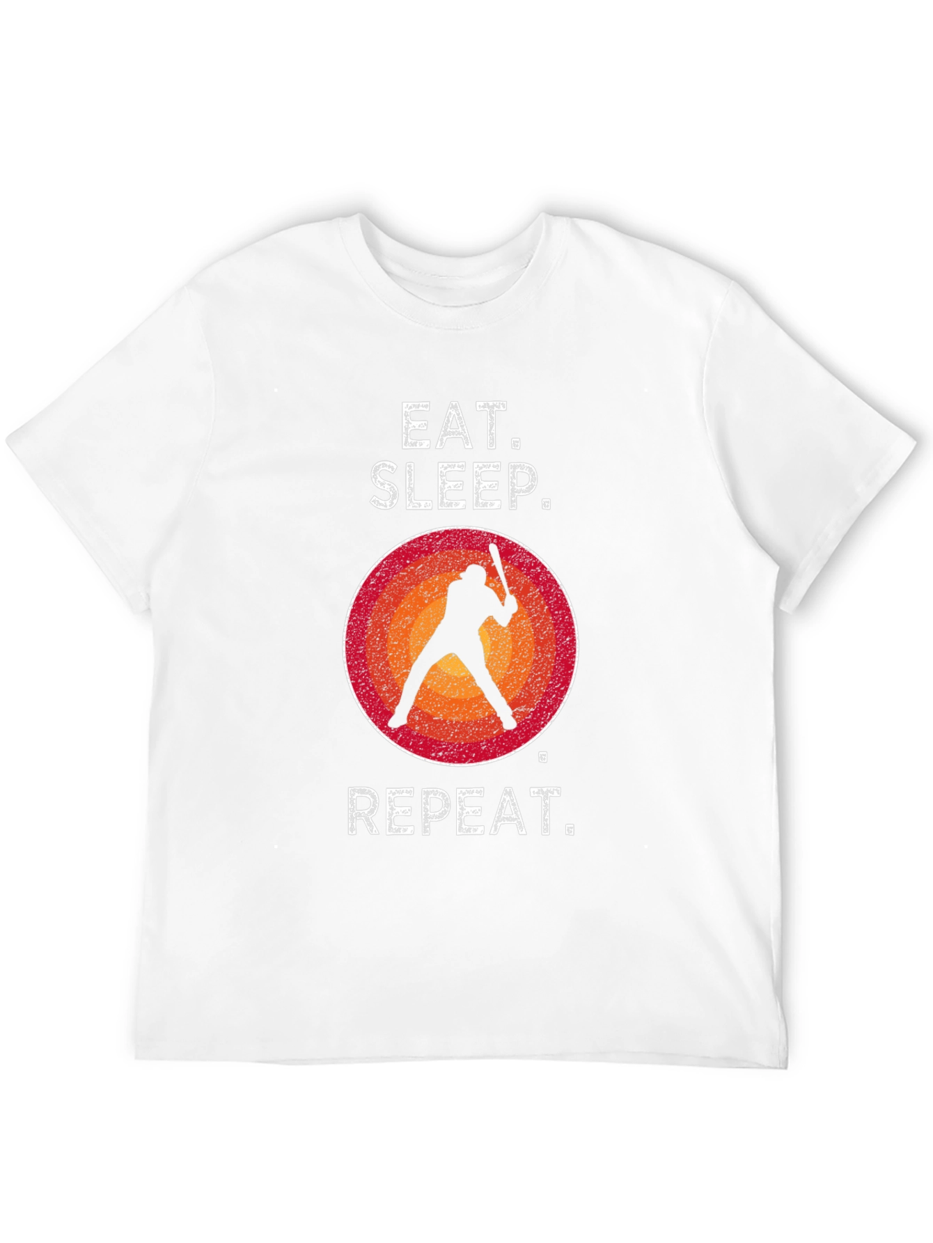 Eat Sleep Baseball Repeat Black Graphic Tee