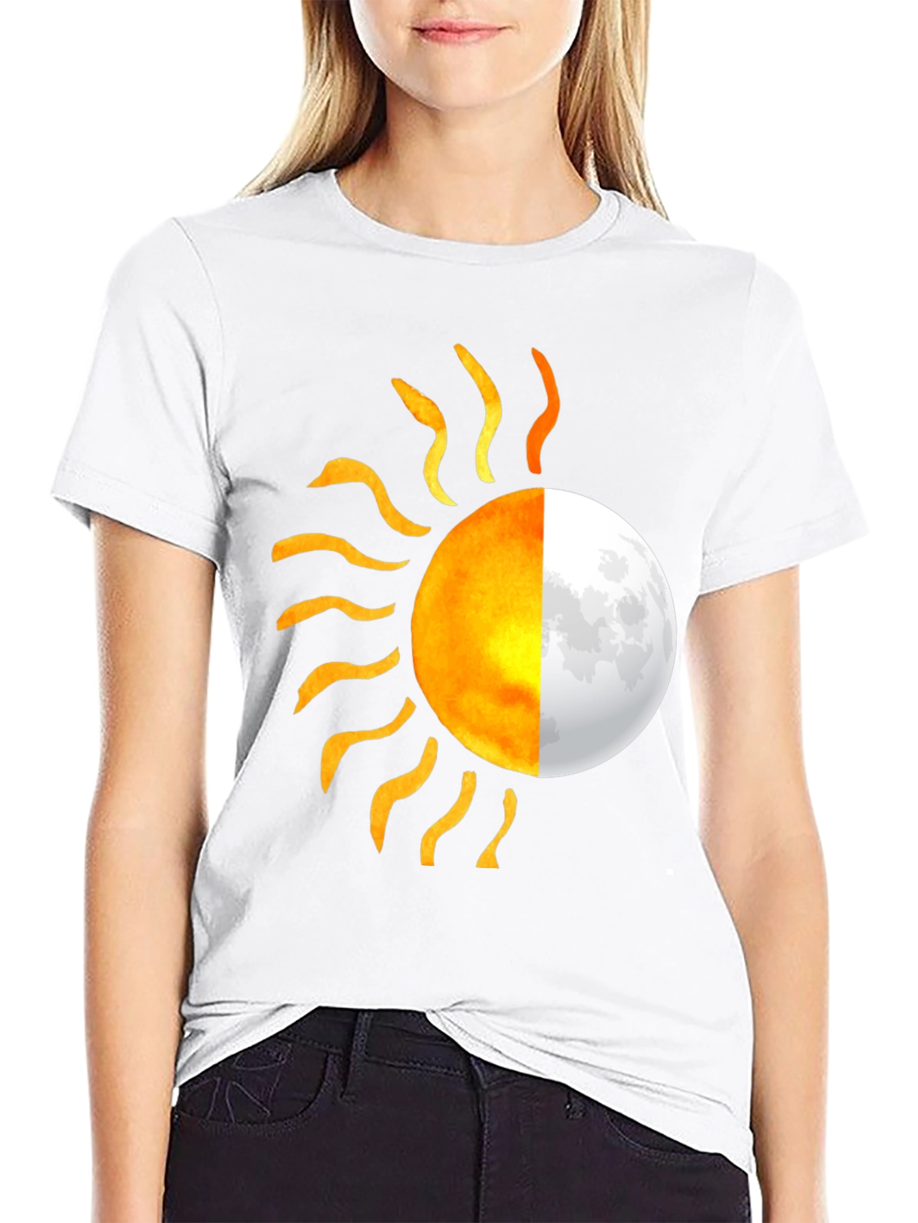 Sun & Moon Graphic Tee - Unique Design
