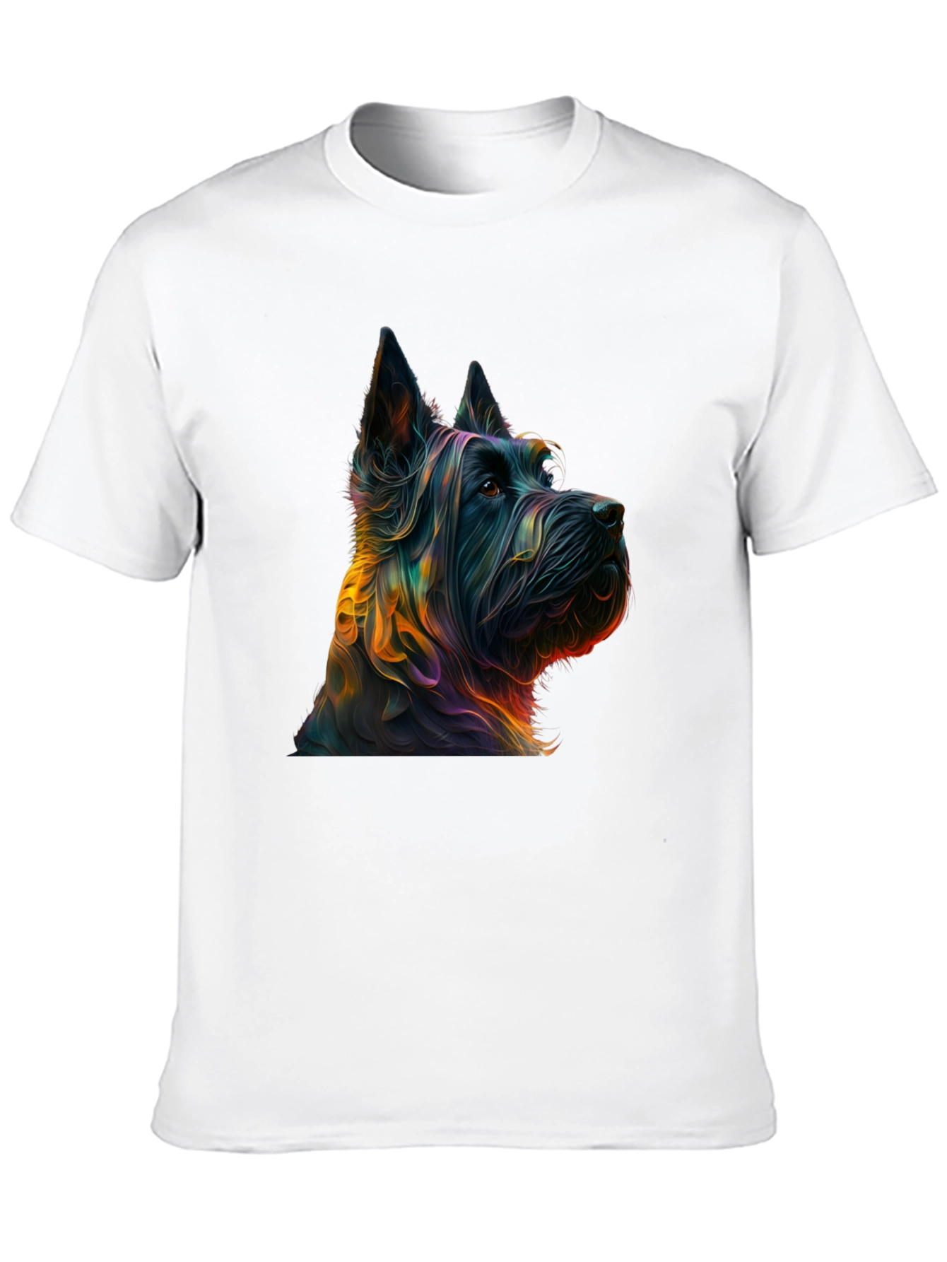 Dog Breed Graphic Print Black Tee
