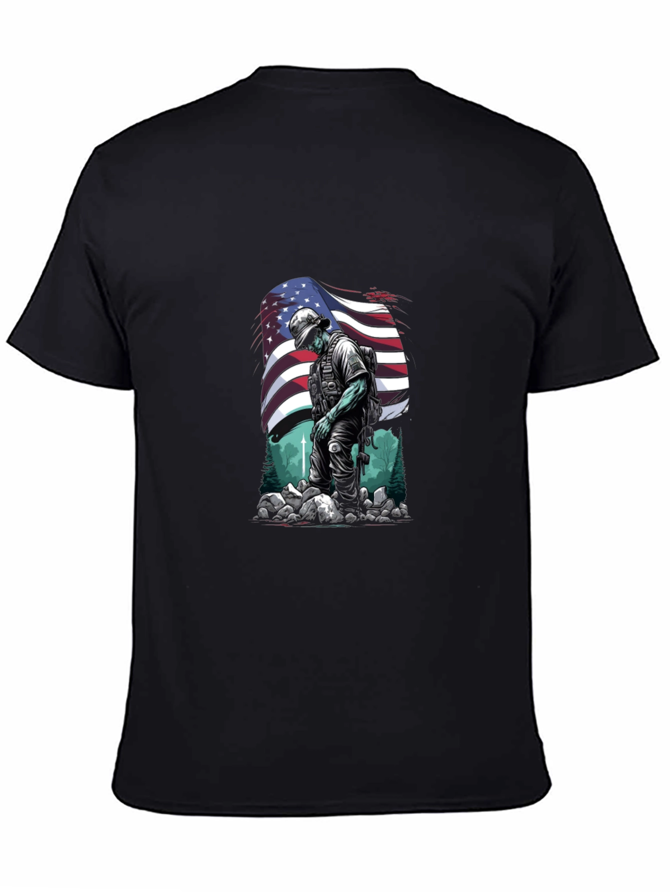 American Soldier Graphic T-Shirt - Patriotic Design