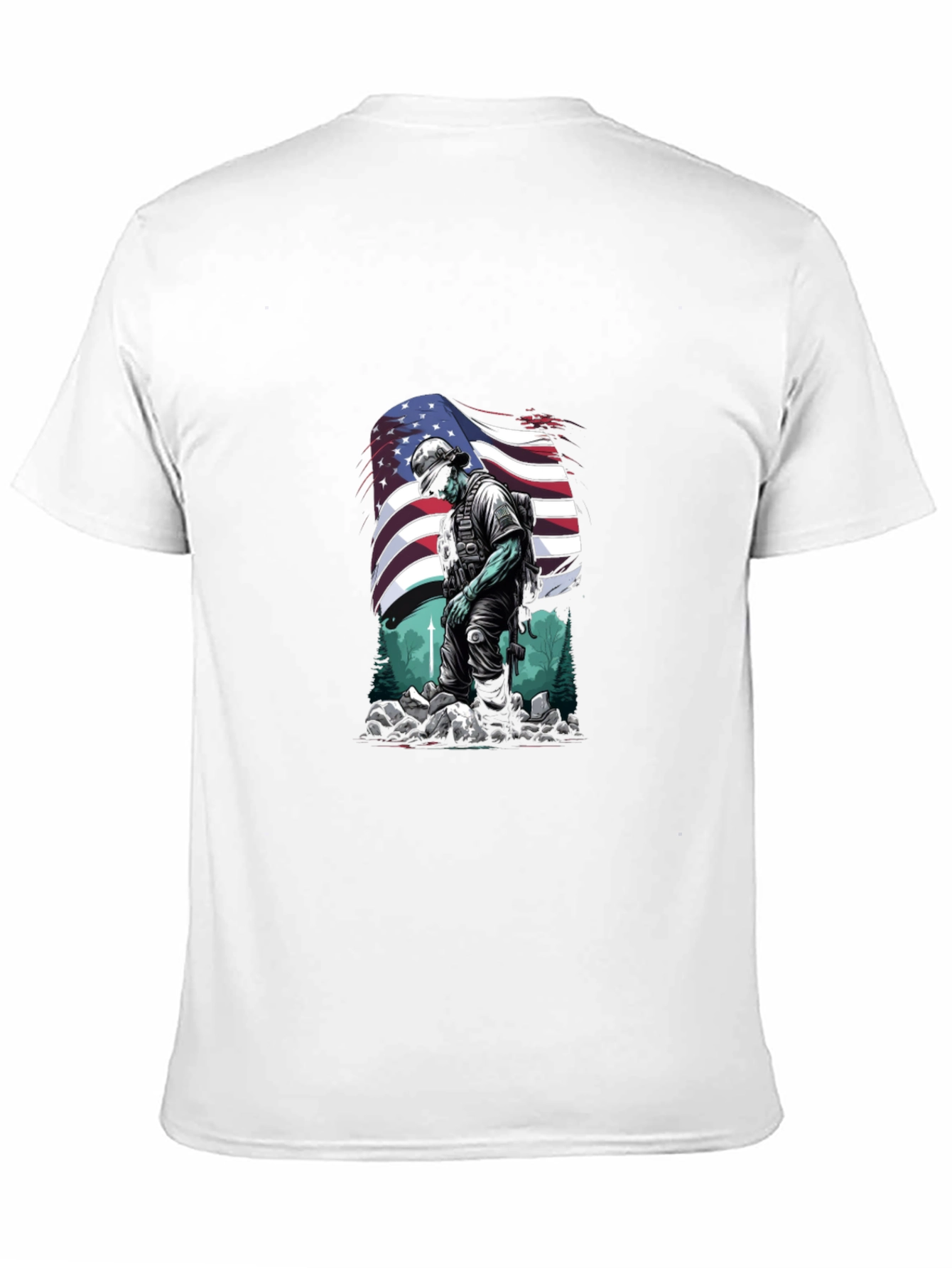 American Soldier Graphic T-Shirt - Patriotic Design