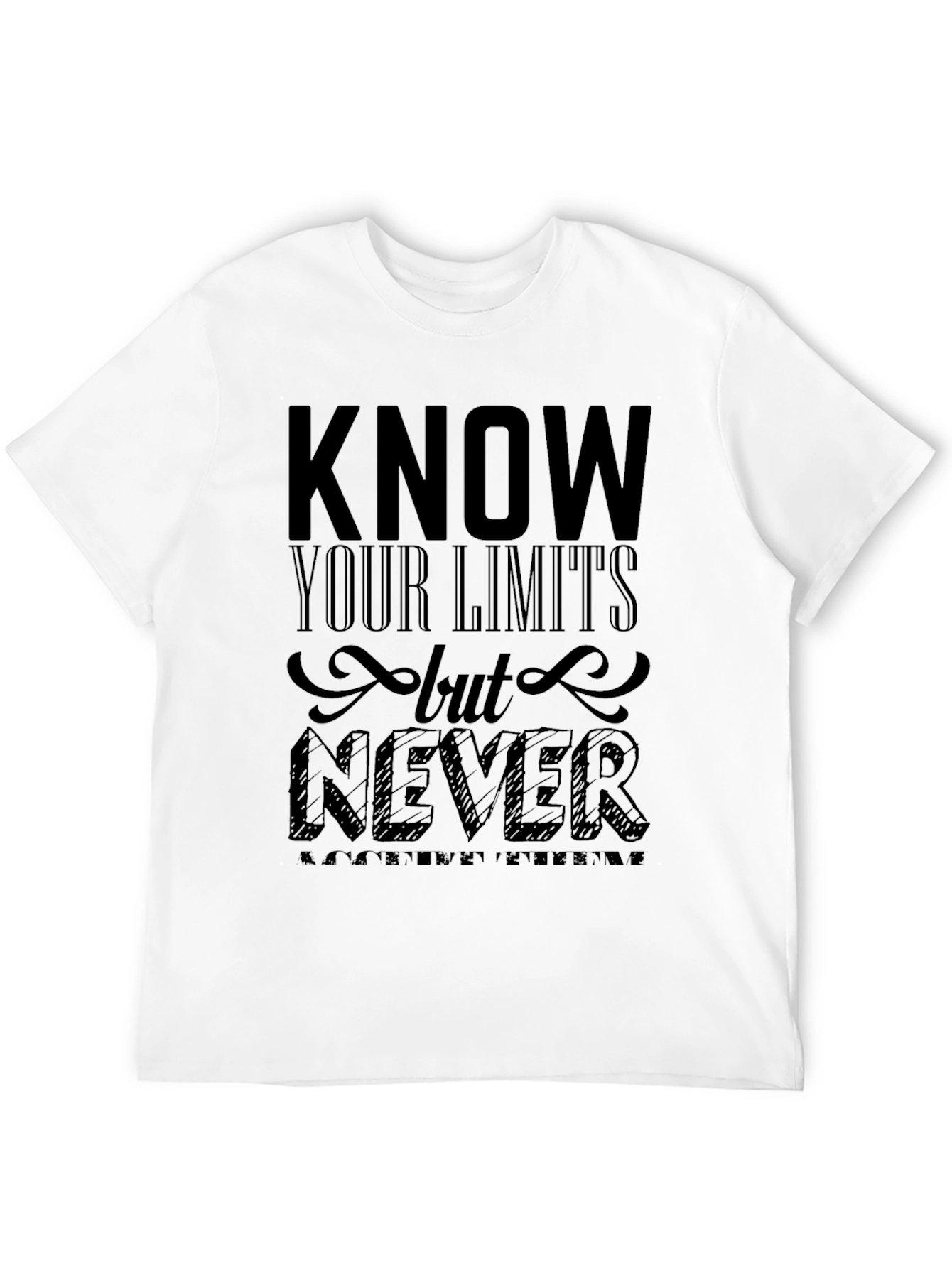 Know Your Limits Mens Black Graphic Tee