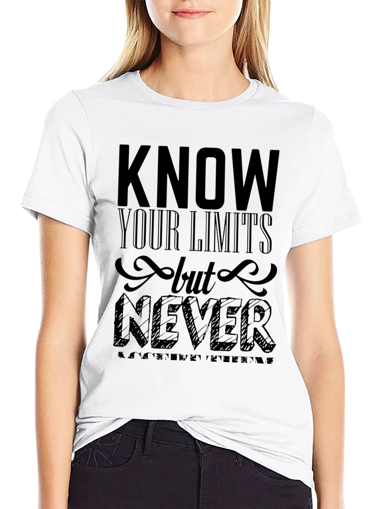 Know Your Limits Mens Black Graphic Tee