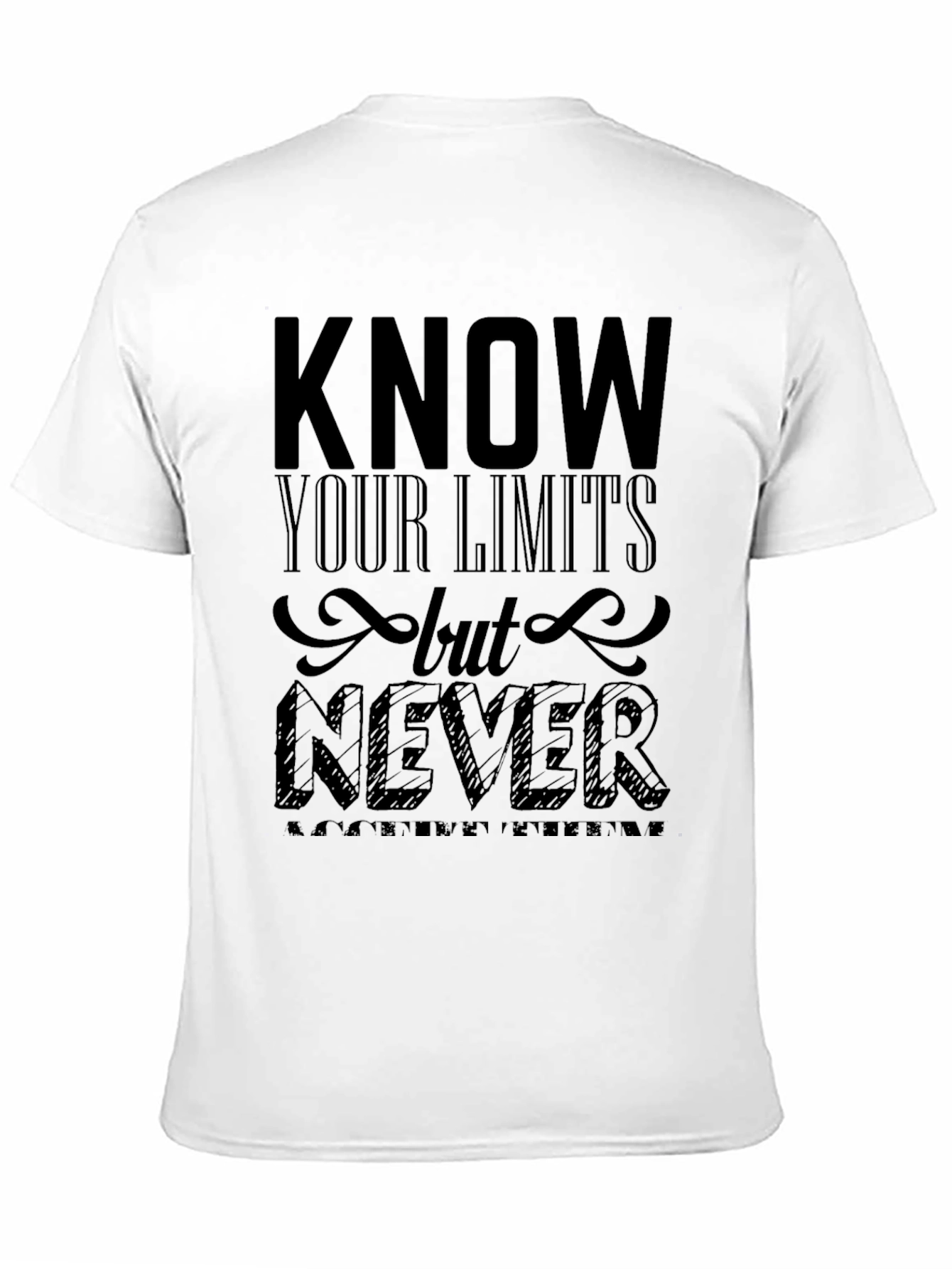 Know Your Limits Mens Black Graphic Tee