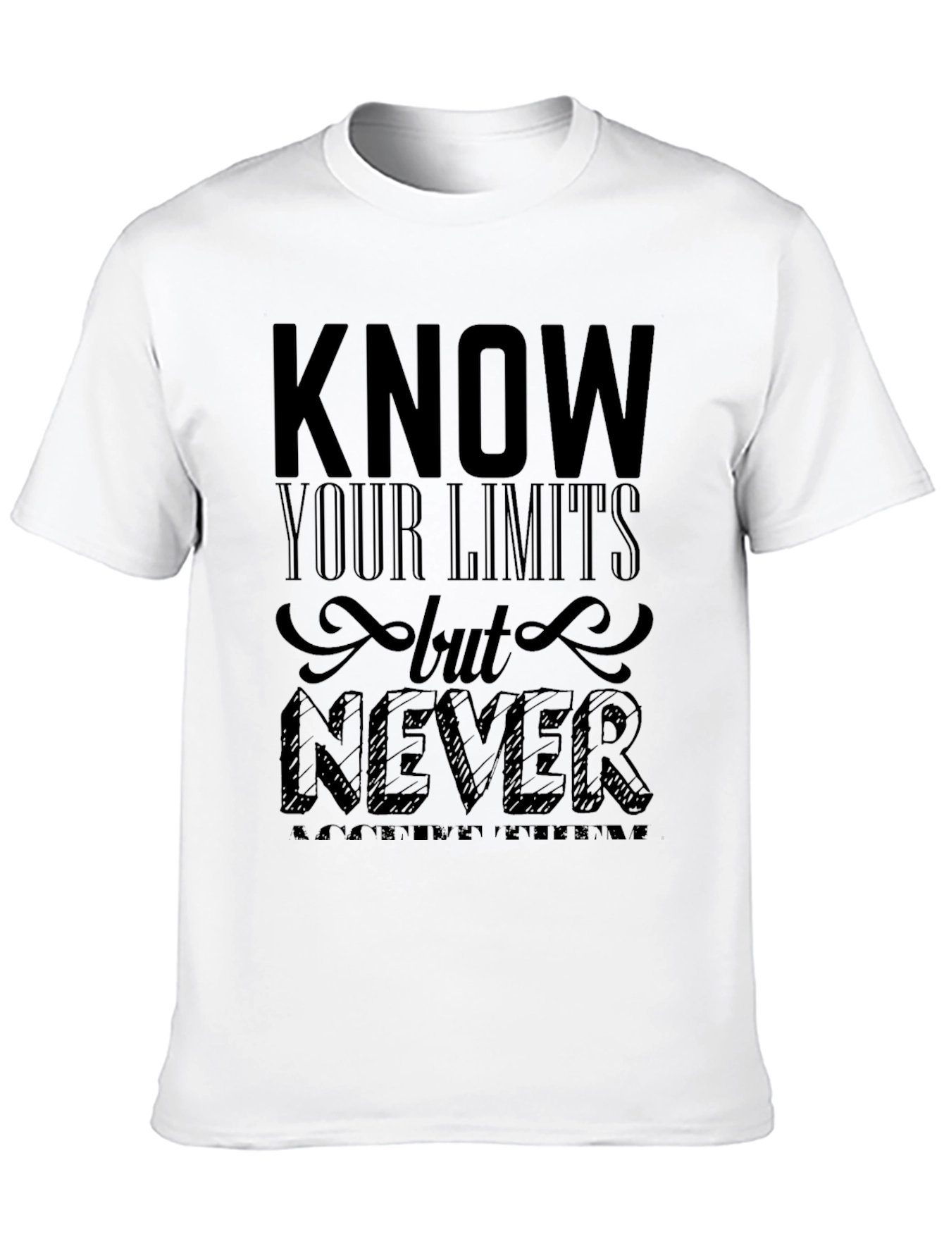 Know Your Limits Mens Black Graphic Tee