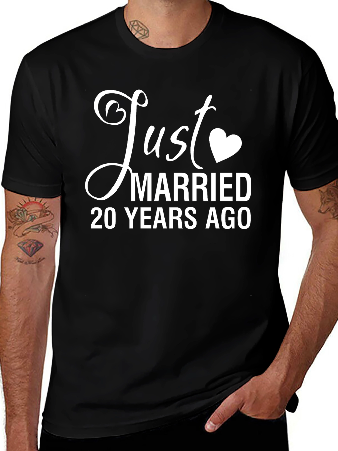 Just Married 20 Years Ago Anniversary T-Shirt