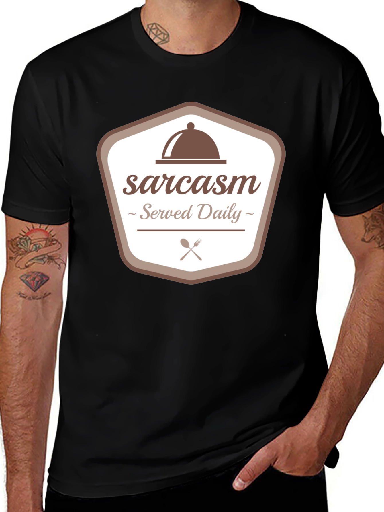 Sarcasm Served Daily Graphic Tee