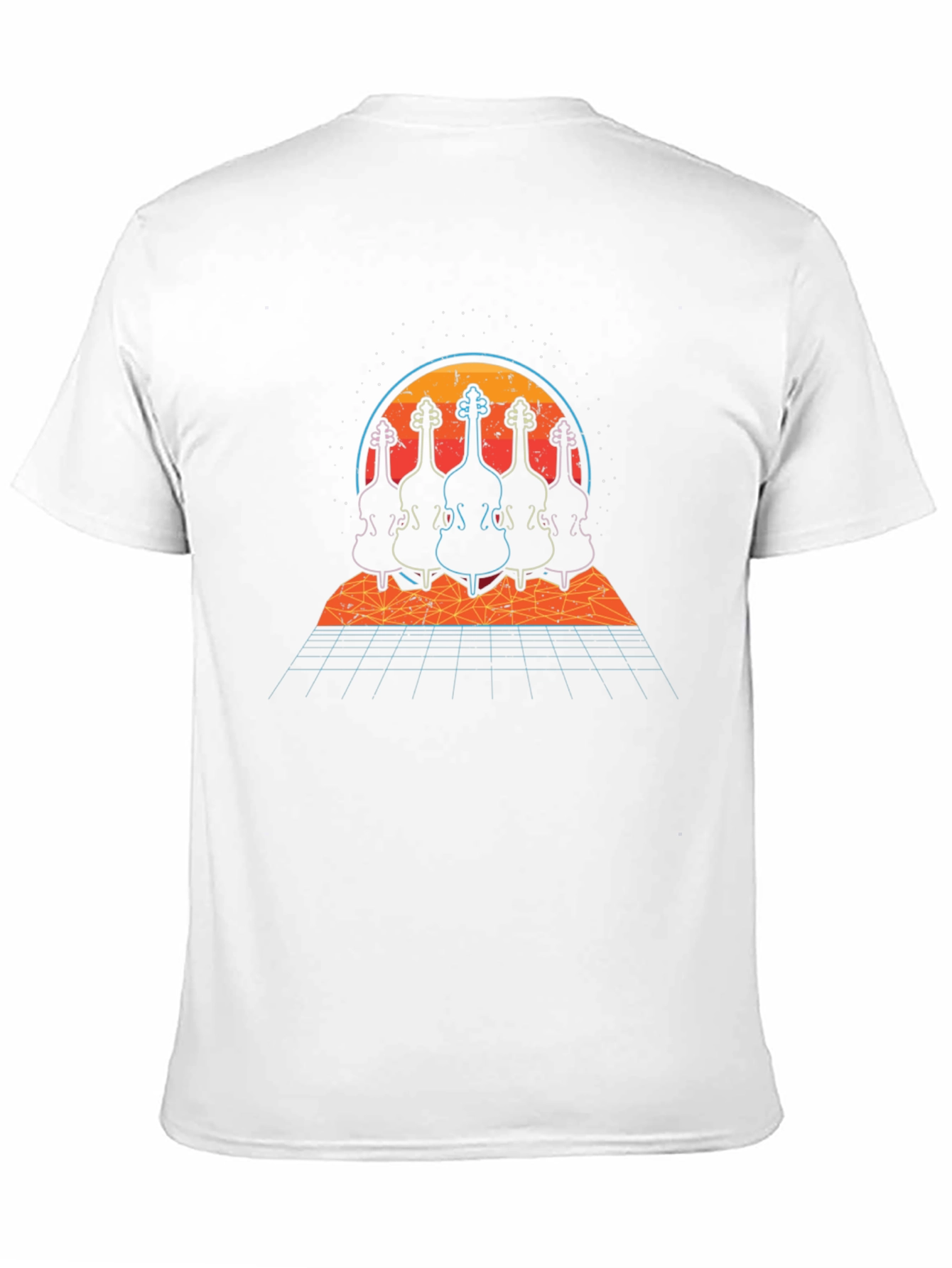 Retro Synthwave Double Bass T-Shirt