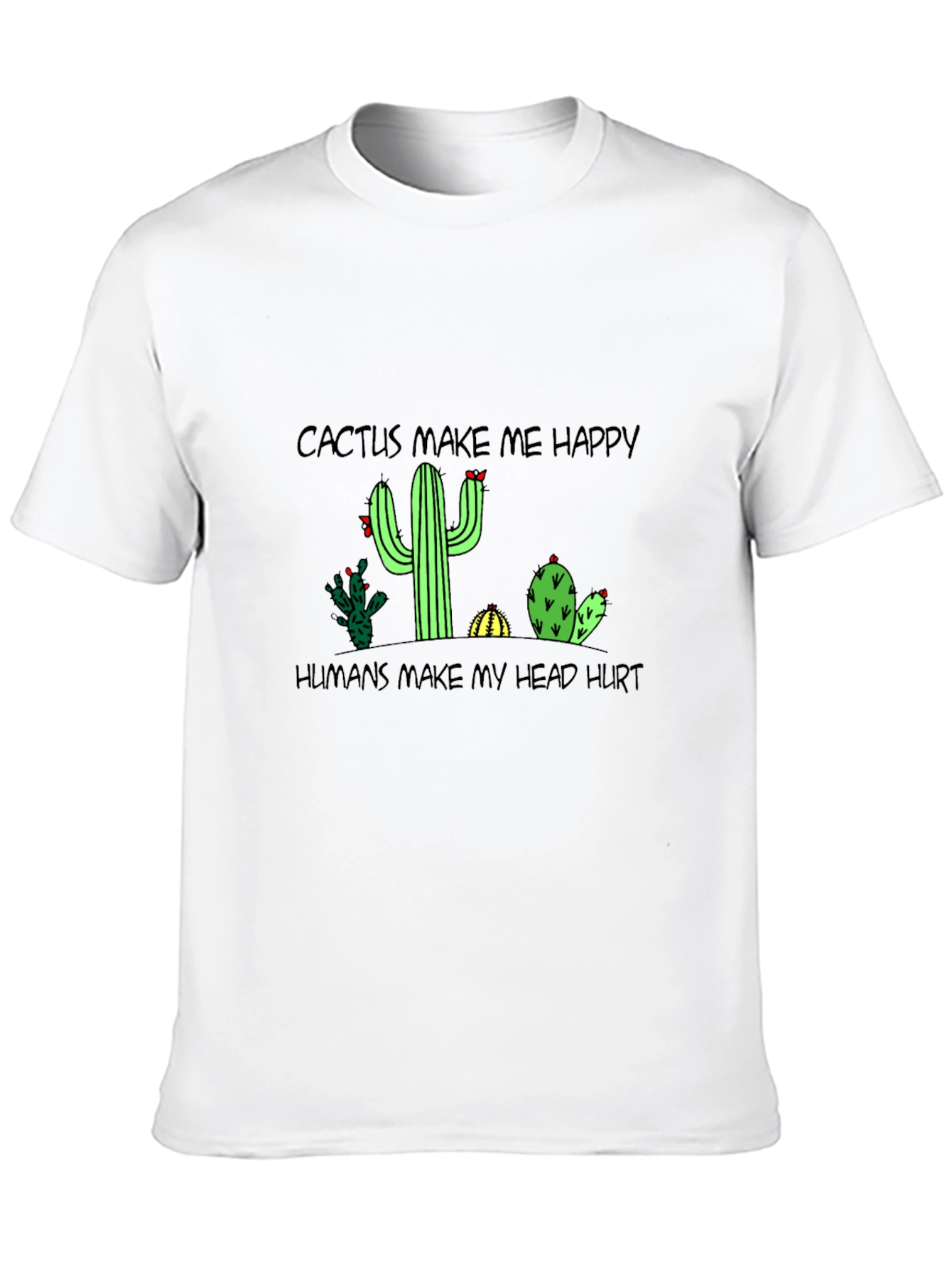 Cactus Lover Graphic T-Shirt - Funny Slogan Tee