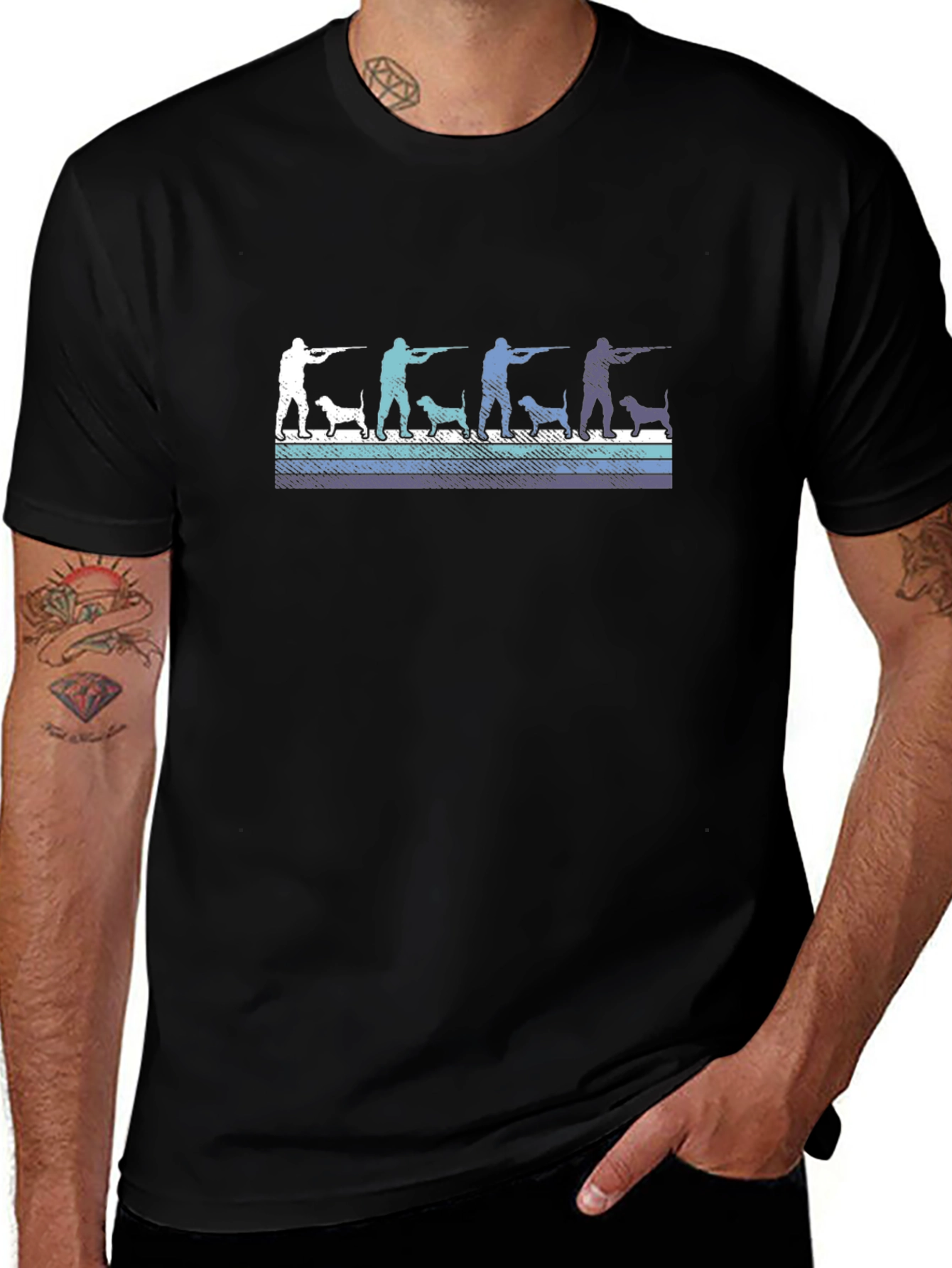 Hunter & Dog Graphic T-Shirt