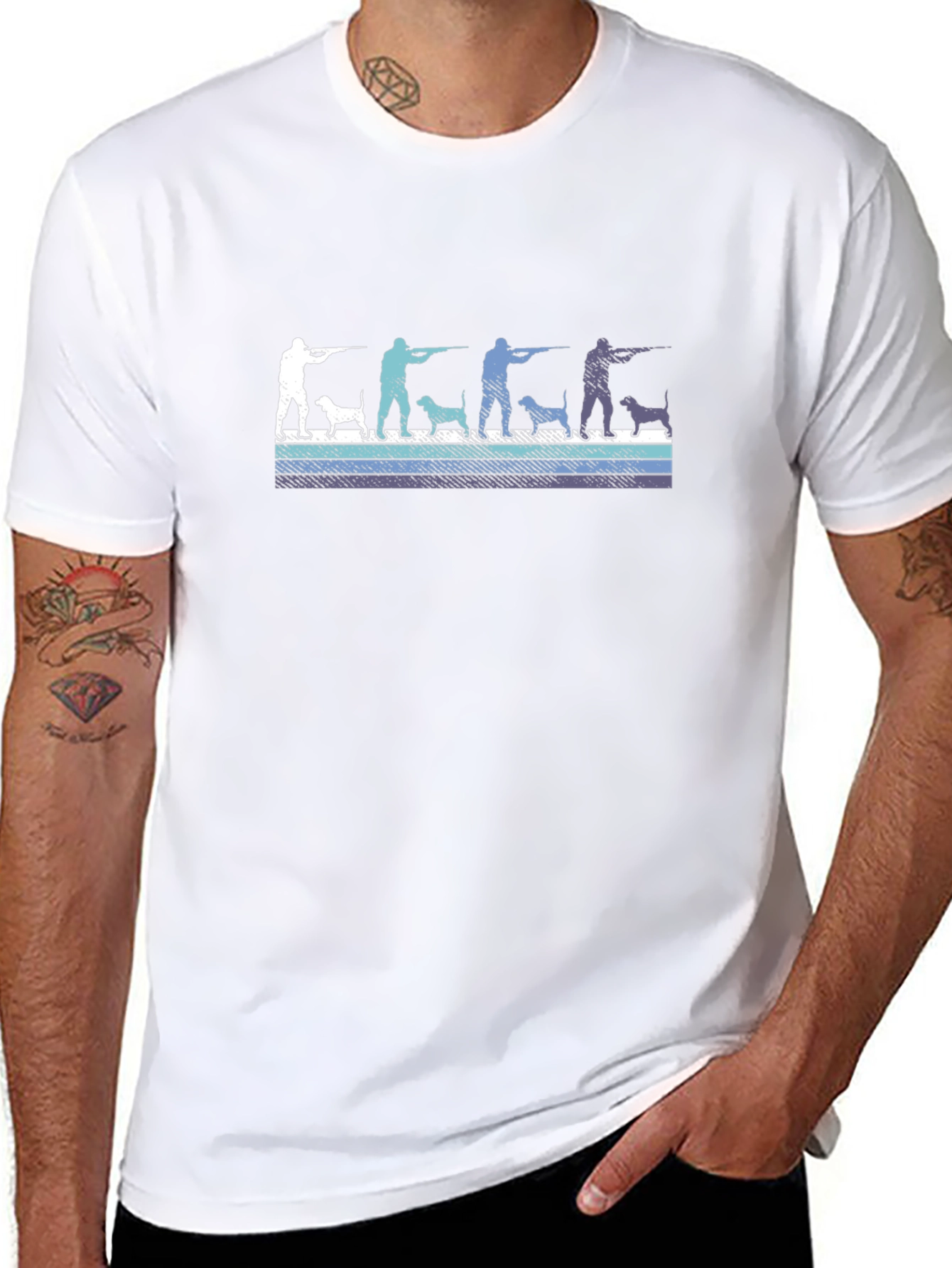 Hunter & Dog Graphic T-Shirt