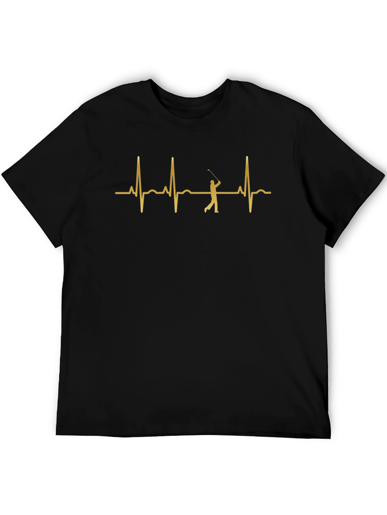 Golf Heartbeat Graphic Tee - Golfers Pulse T-Shirt
