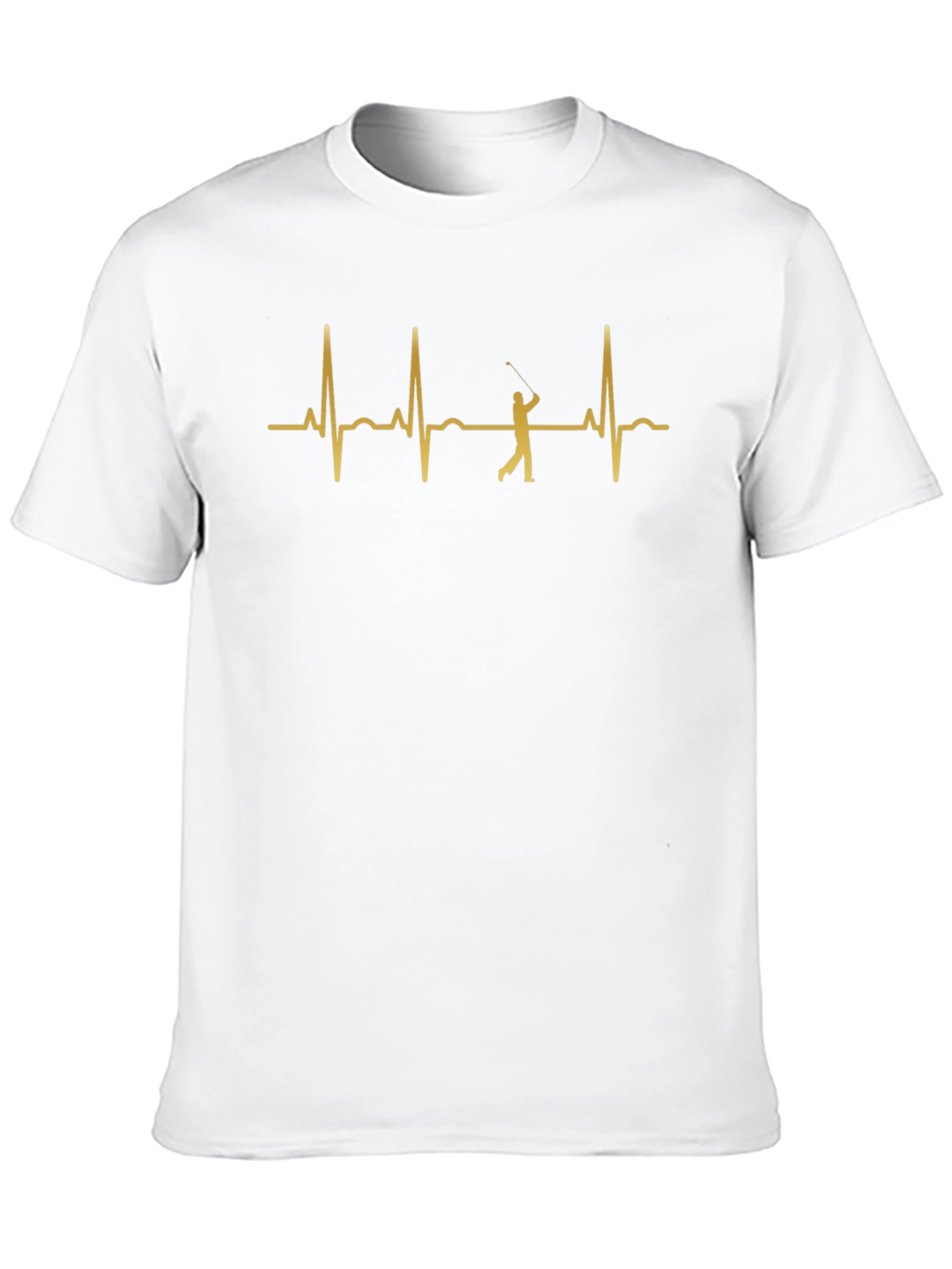 Golf Heartbeat Graphic Tee - Golfers Pulse T-Shirt