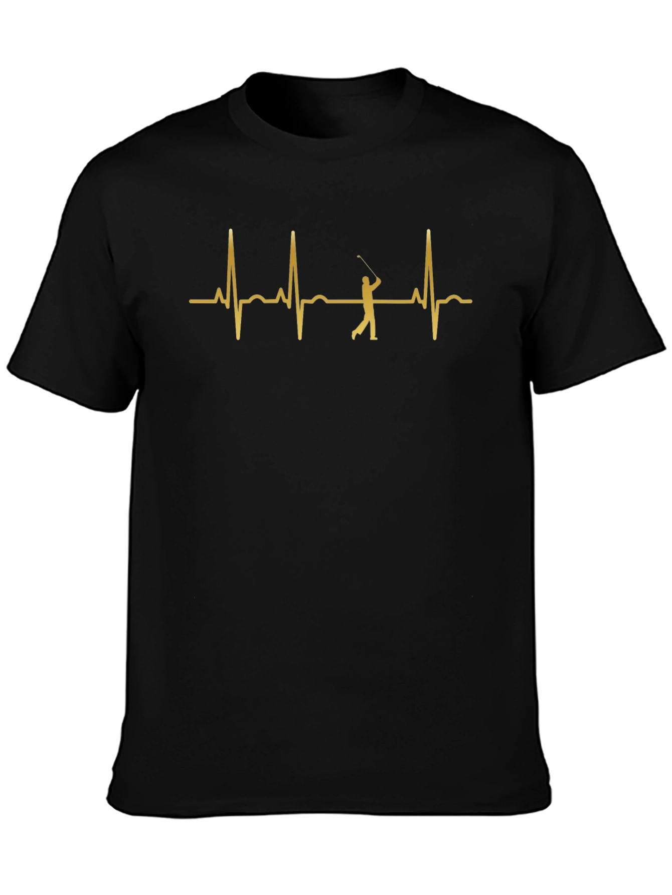 Golf Heartbeat Graphic Tee - Golfers Pulse T-Shirt