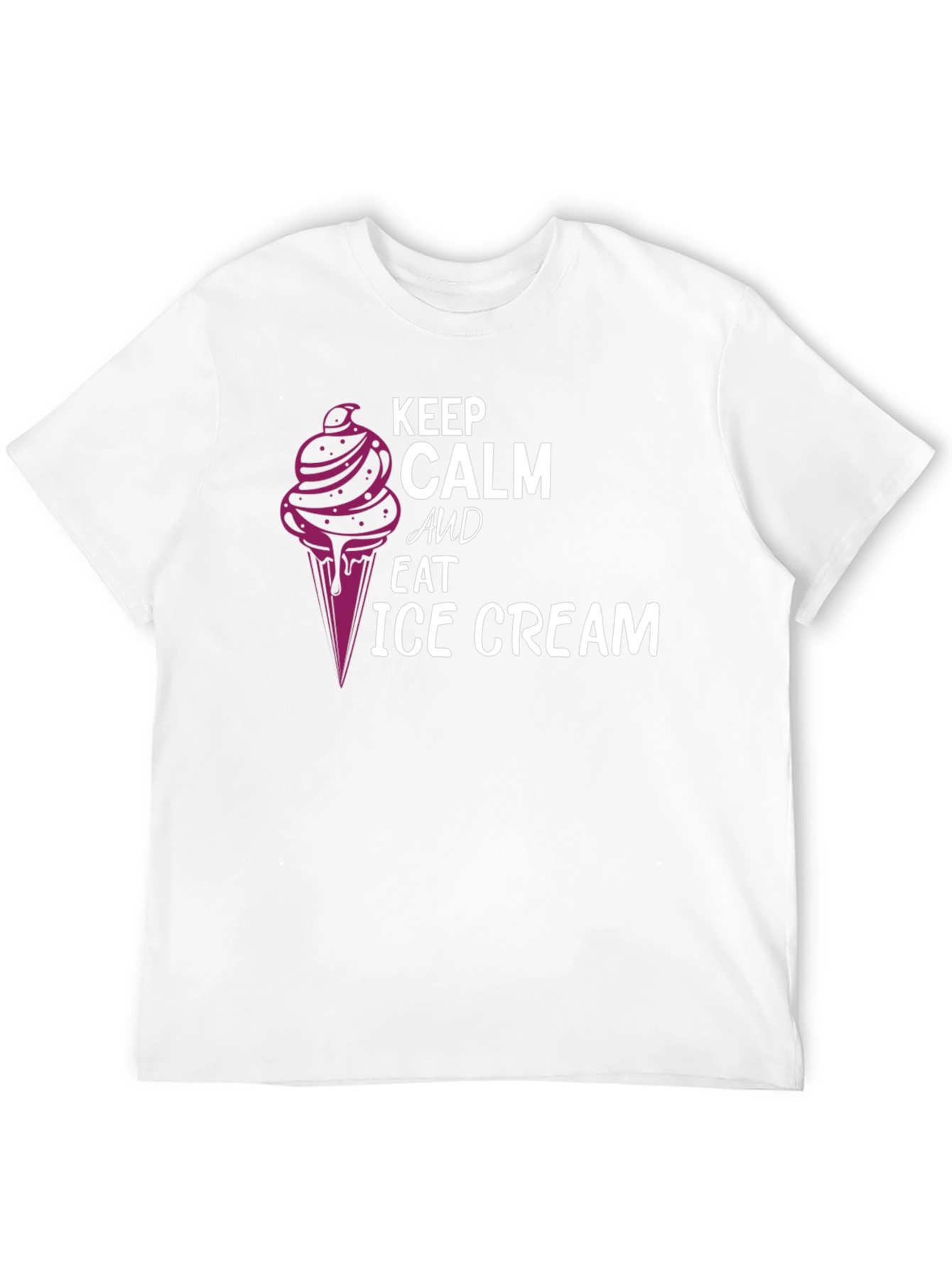 Keep Calm & Eat Ice Cream Black T-Shirt