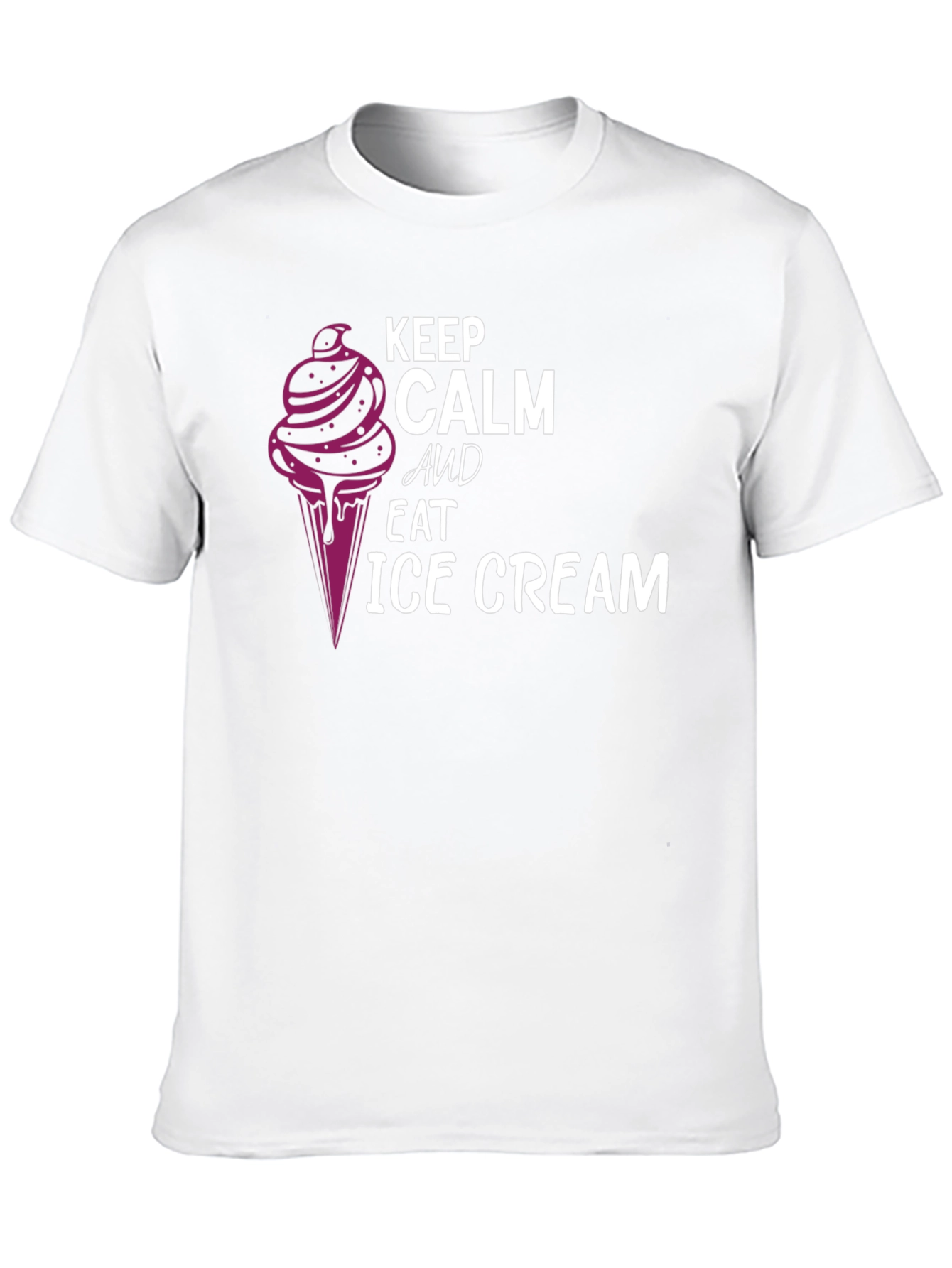 Keep Calm & Eat Ice Cream Black T-Shirt