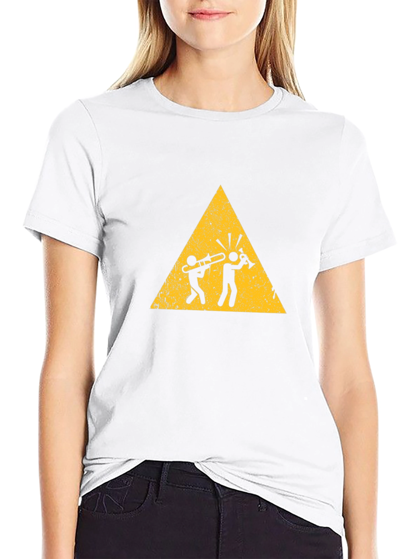Musician Warning Graphic Tee - Black Cotton T-Shirt