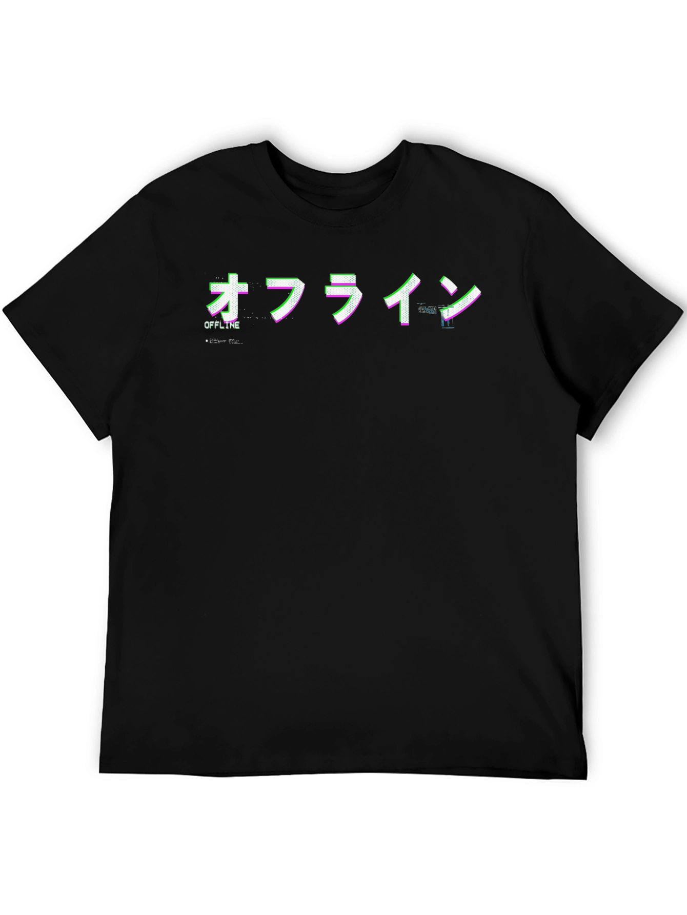 Offline Glitch Graphic Tee - Black