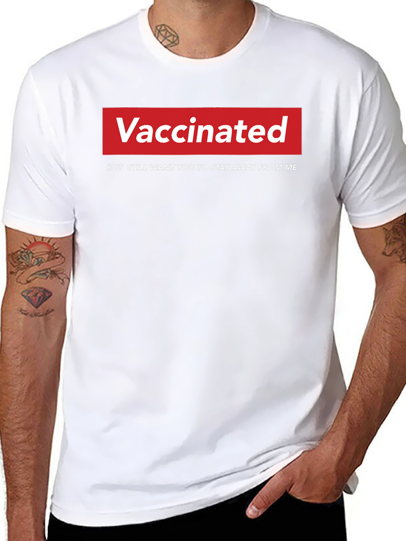 Vaccinated Slogan T-Shirt - Stay Away From Me!