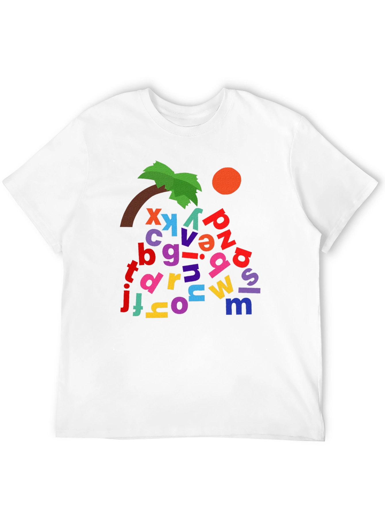 Alphabet Tree Black T-Shirt - Whimsical Design