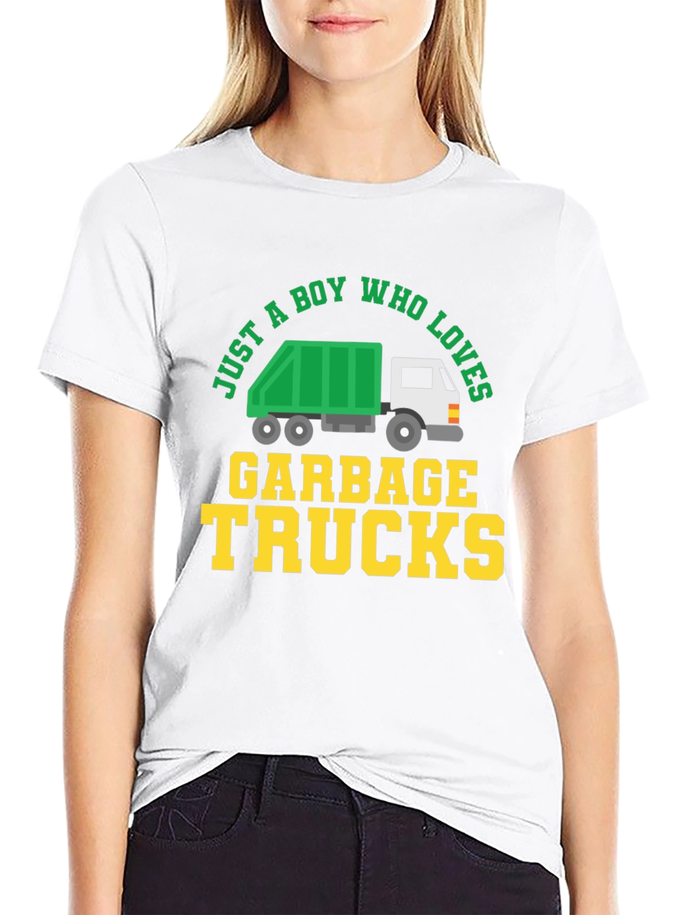 Boy Who Loves Garbage Trucks Graphic Tee