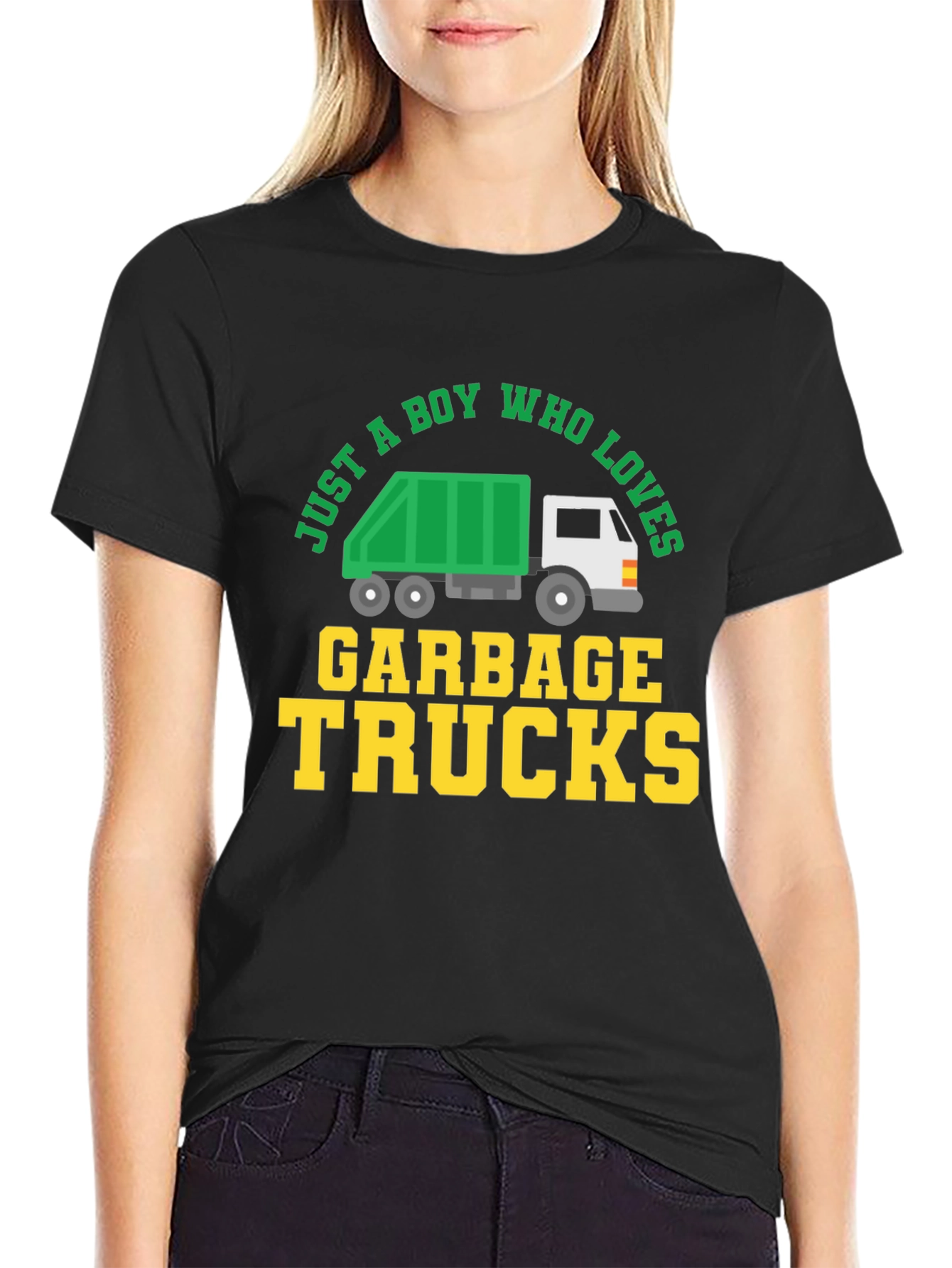 Boy Who Loves Garbage Trucks Graphic Tee
