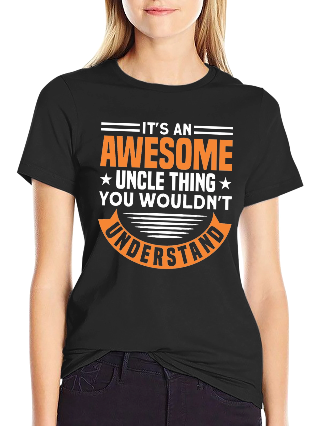 Awesome Uncle Graphic Tee - Black T-Shirt