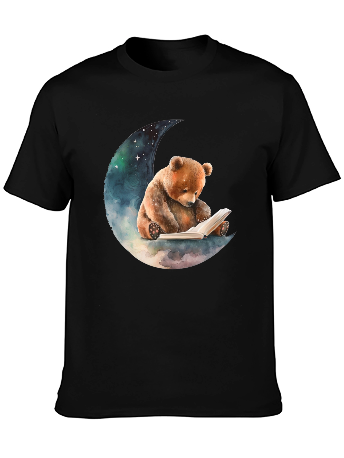 Bear Reading on Moon T-Shirt