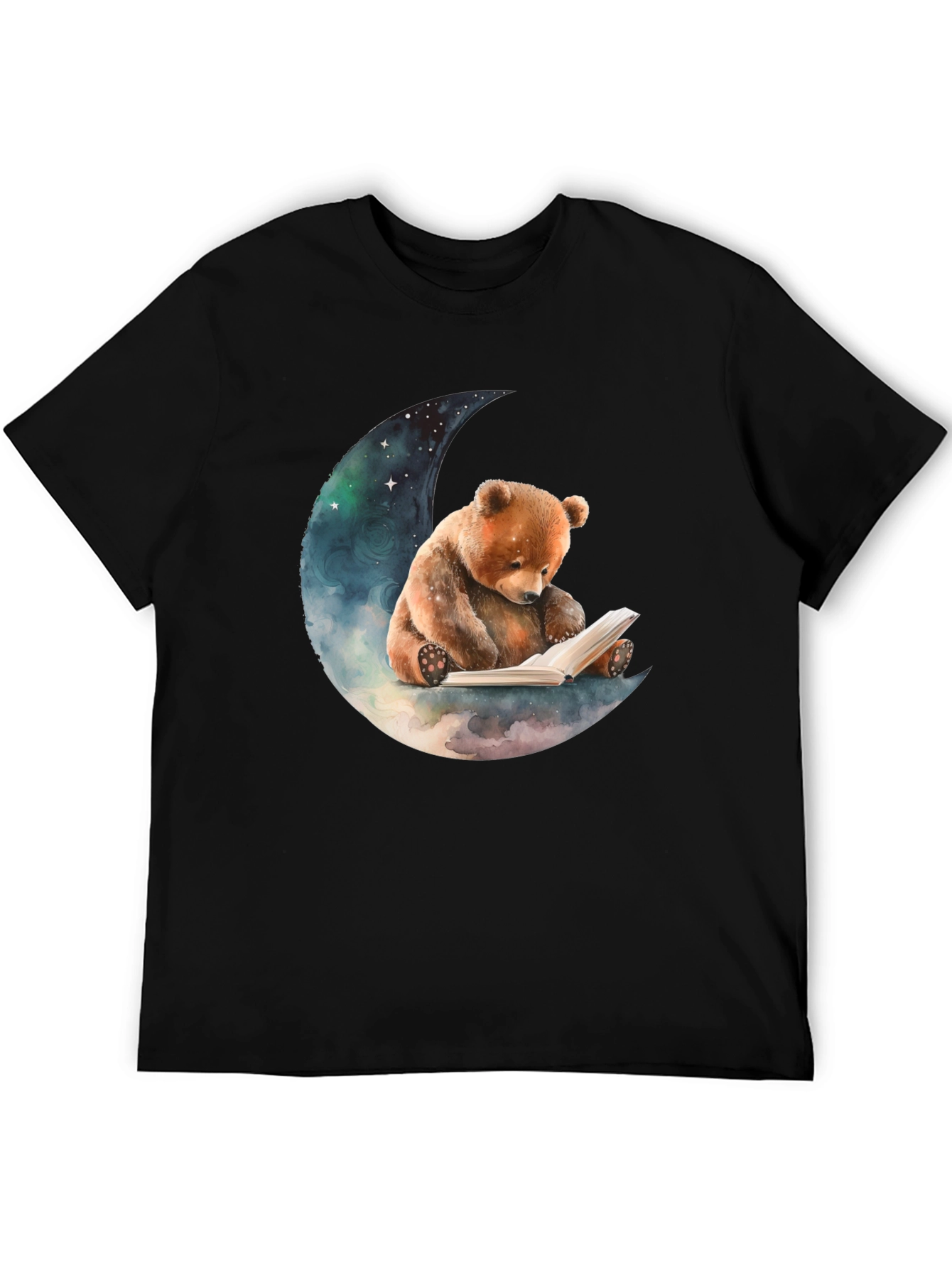 Bear Reading on Moon T-Shirt
