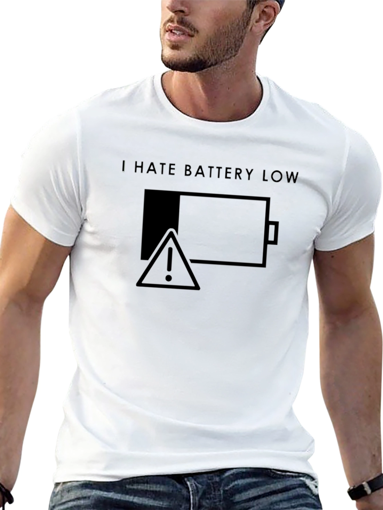 I Hate Battery Low T-Shirt Tech Humor Tee