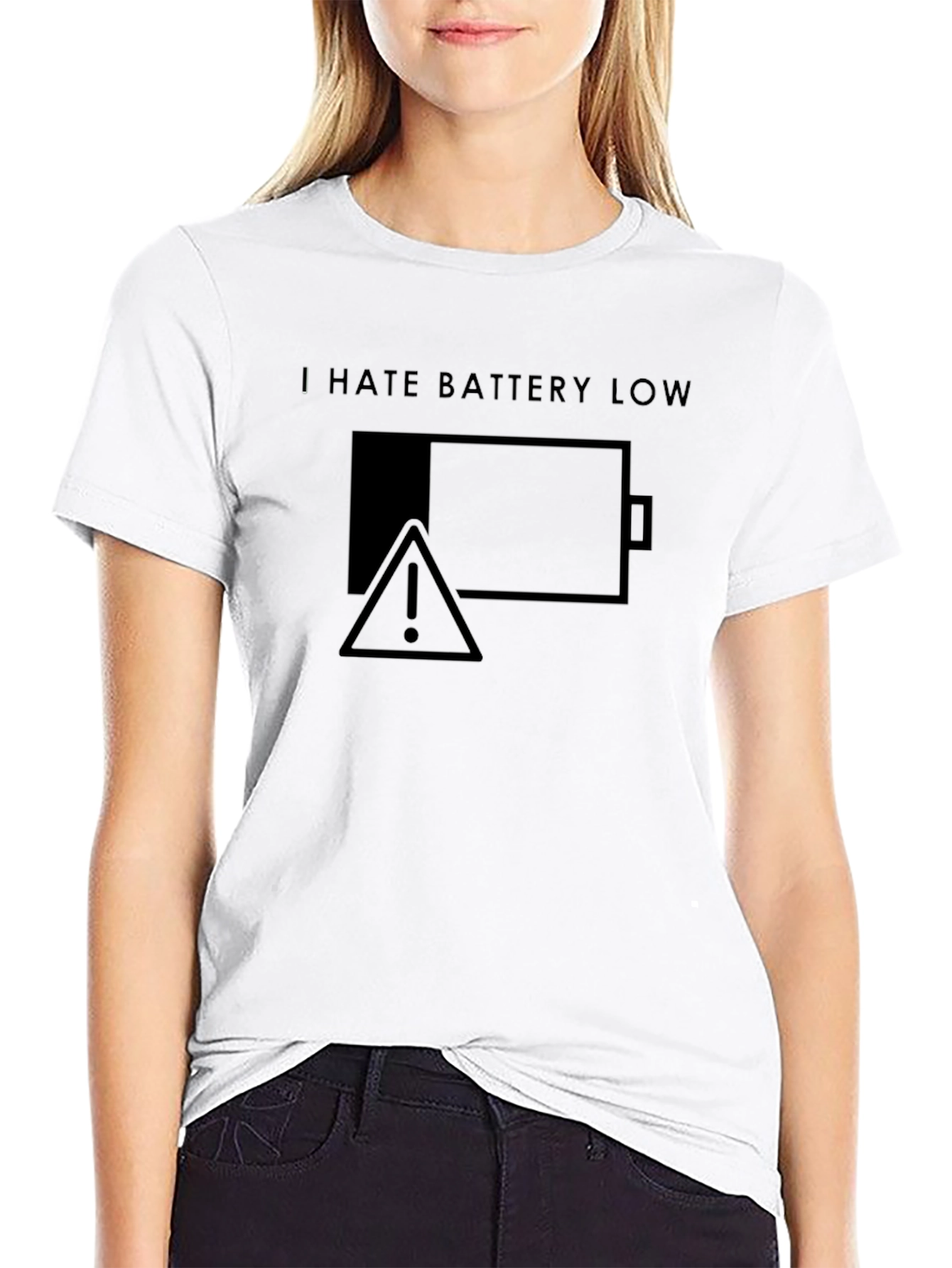 I Hate Battery Low T-Shirt Tech Humor Tee