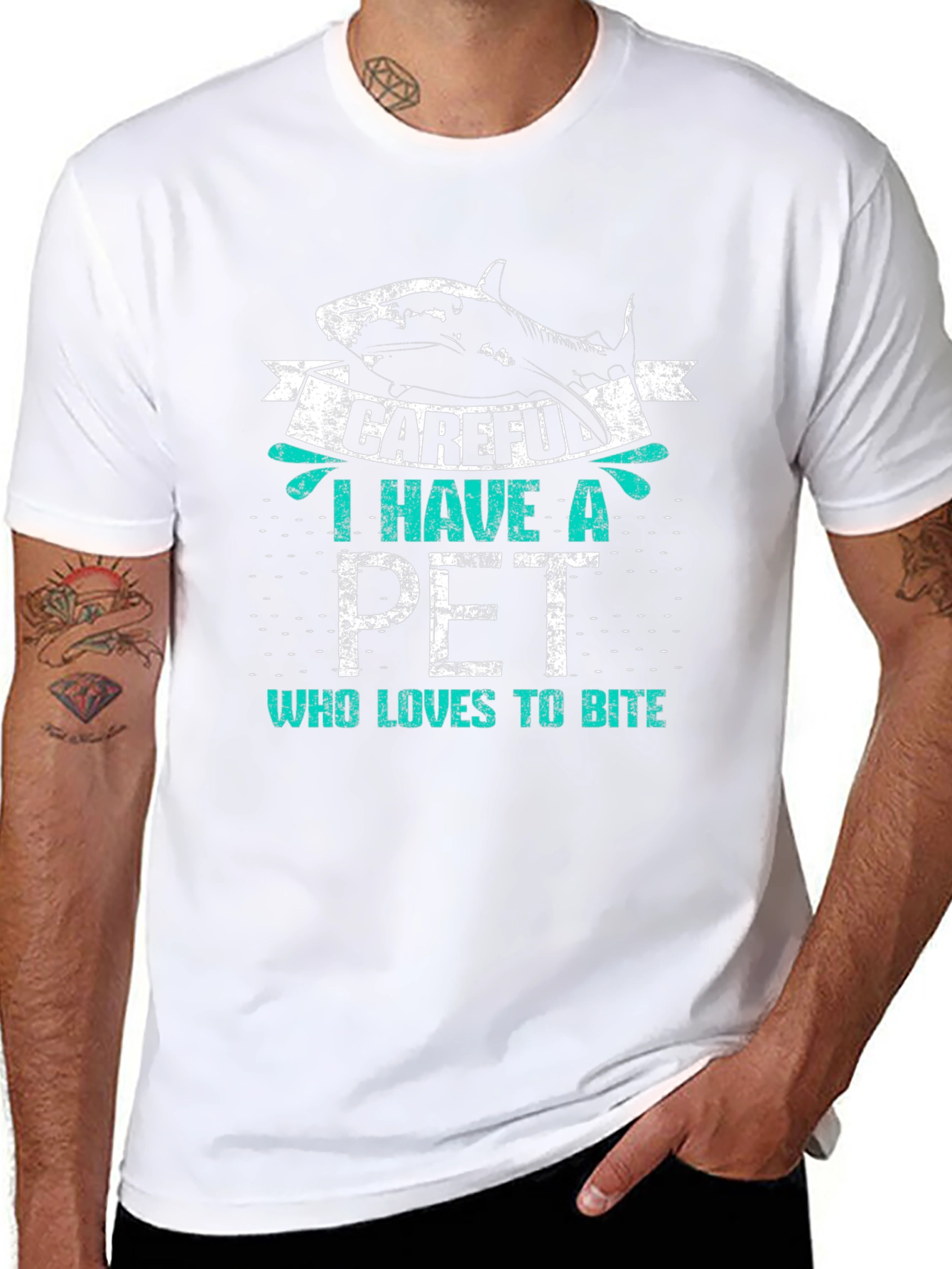 Careful I Have a Pet Shark T-Shirt