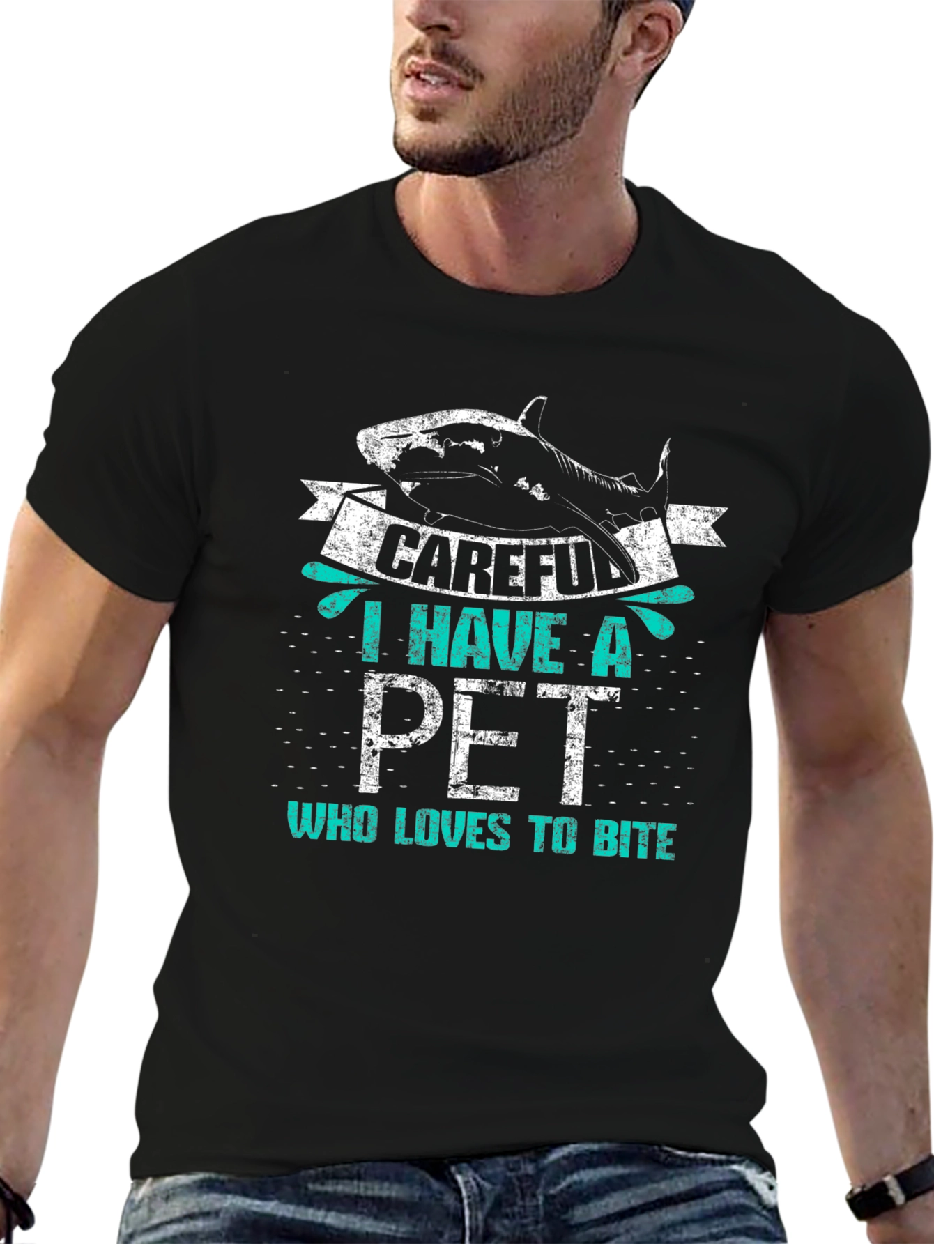 Careful I Have a Pet Shark T-Shirt